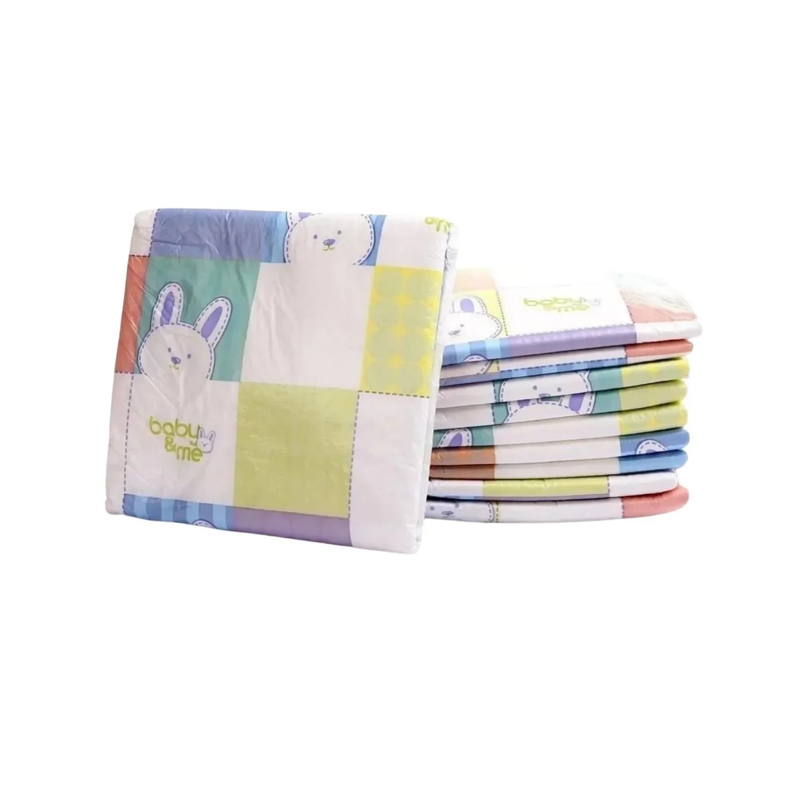 baby me Fluffy Baby Nappy Changing Mats 60x60cm - 40 pcs - Image 3