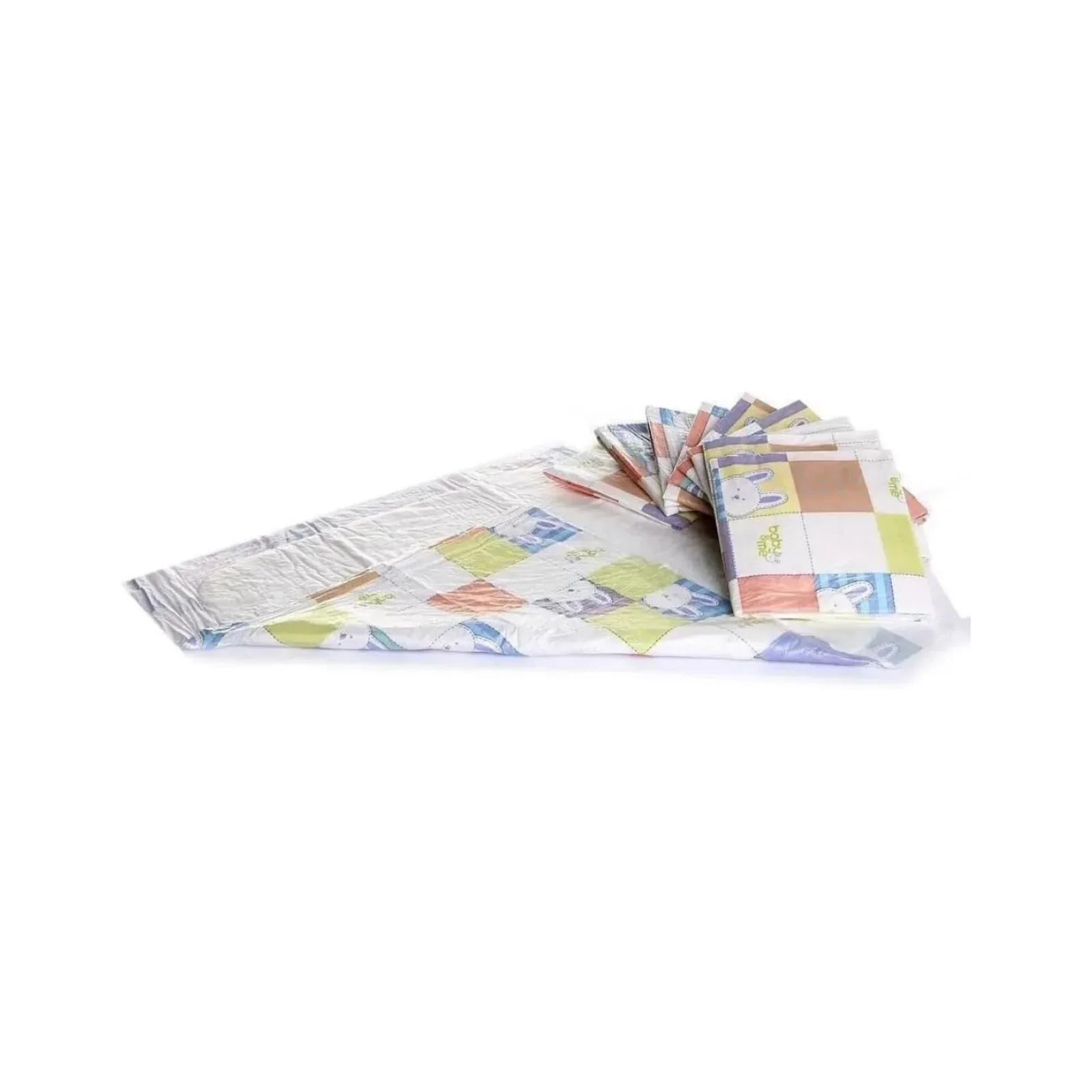 baby me Fluffy Baby Nappy Changing Mats 60x60cm - 40 pcs - Image 4
