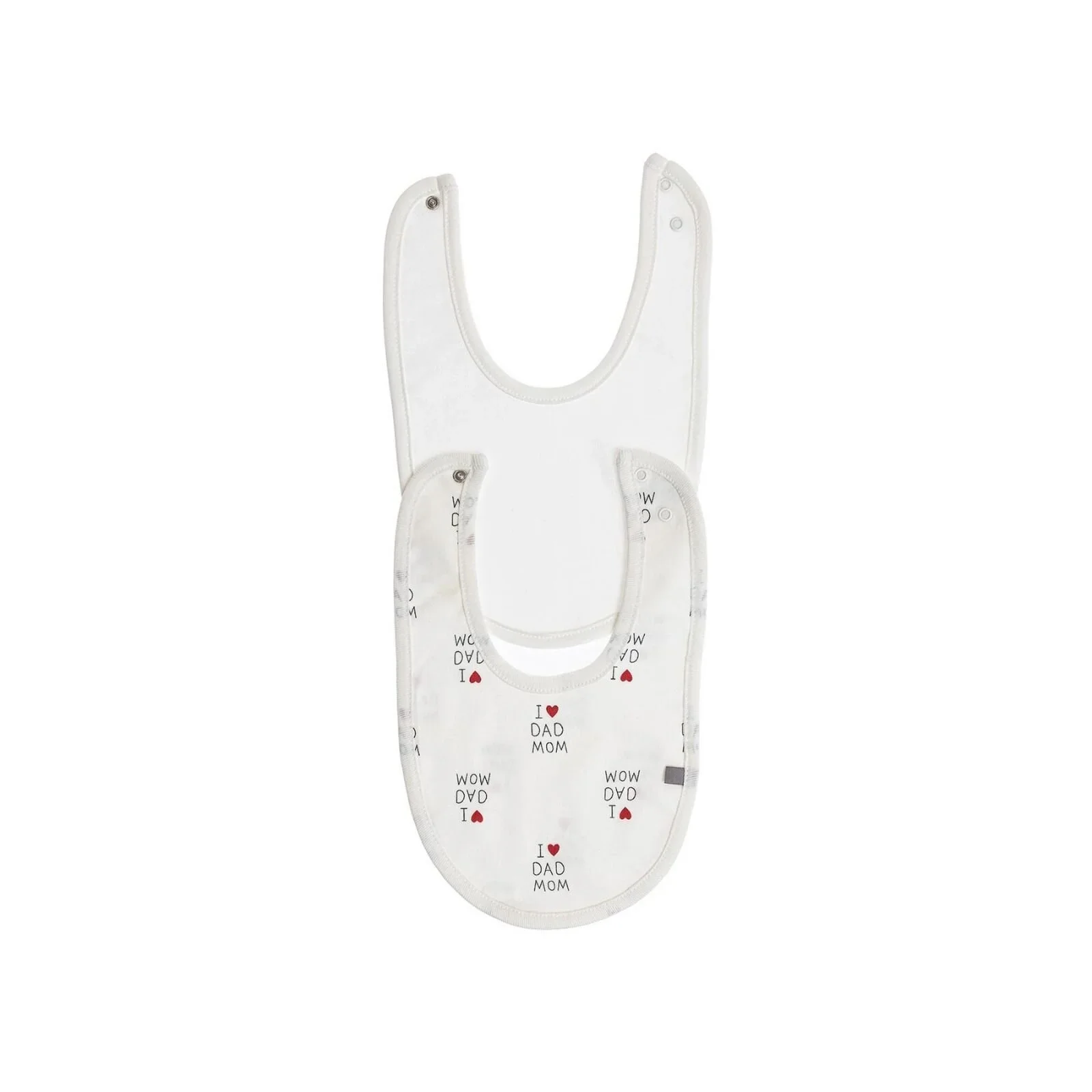baby me I Love Mom Dad Baby Bib Pack of 2 - Image 2