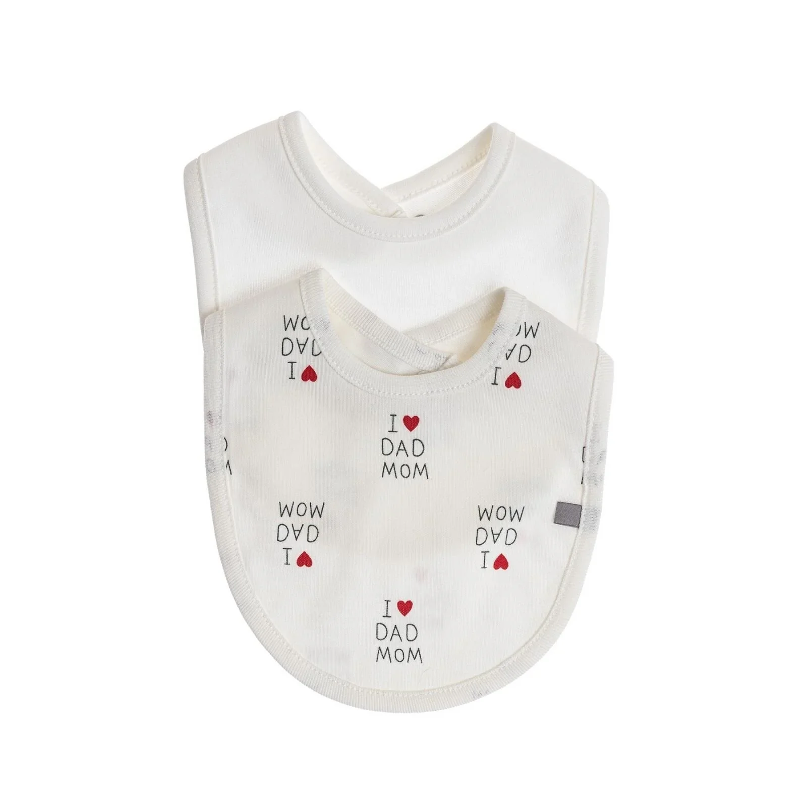 baby me I Love Mom Dad Baby Bib Pack of 2 - Image 3