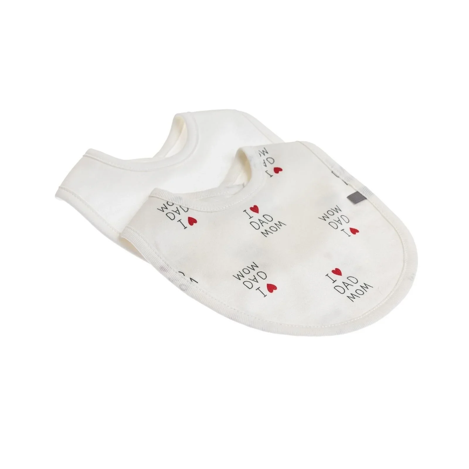 baby me I Love Mom Dad Baby Bib Pack of 2 - Image 4