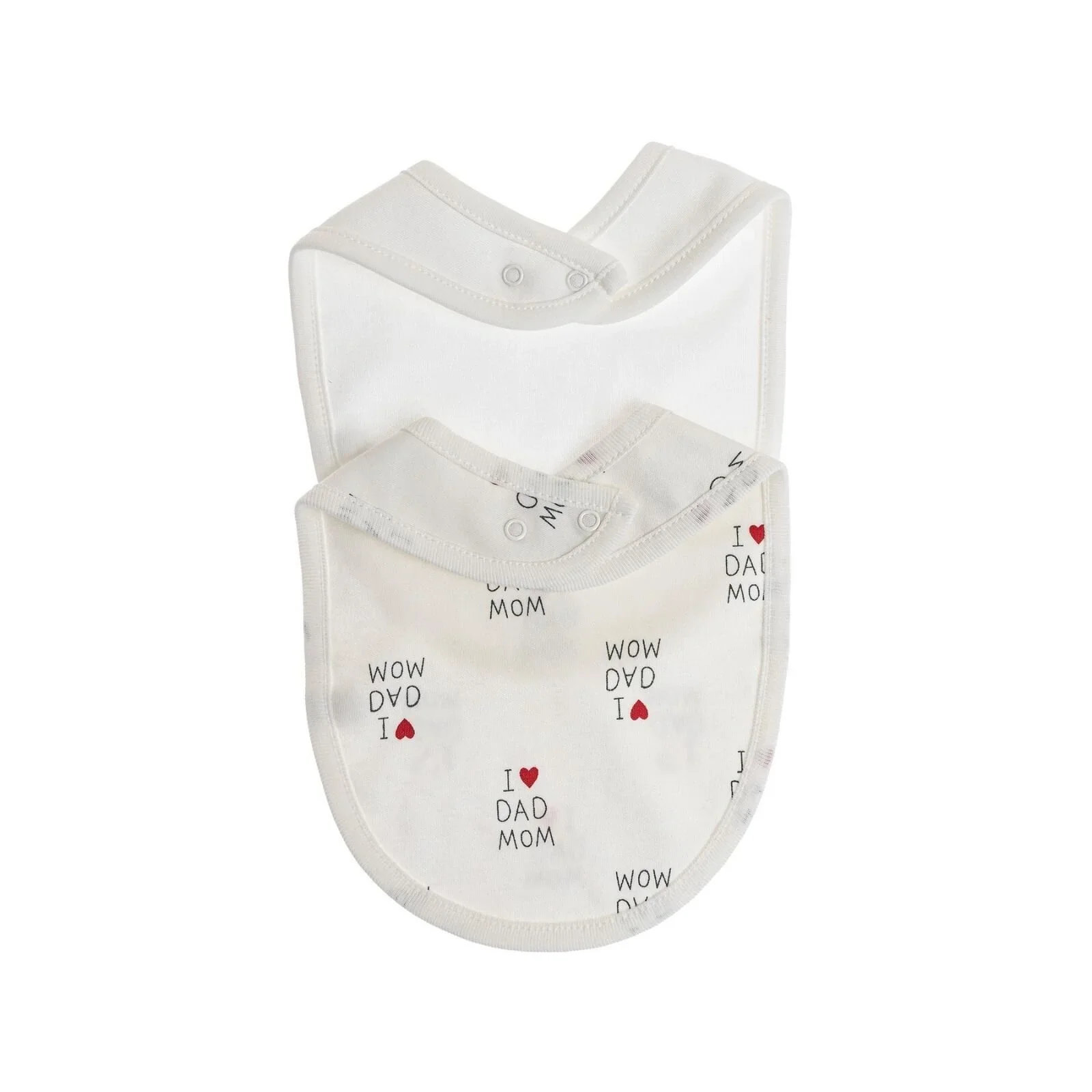 baby me I Love Mom Dad Baby Bib Pack of 2 - Image 5