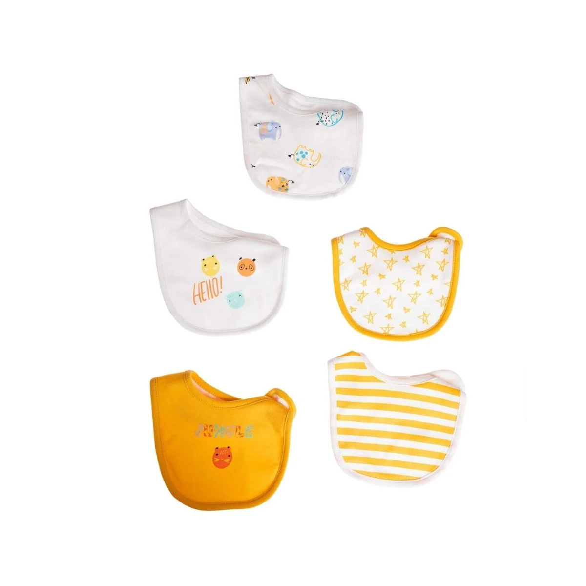 baby me Jungle Baby Bib Pack of 5 - Image 3