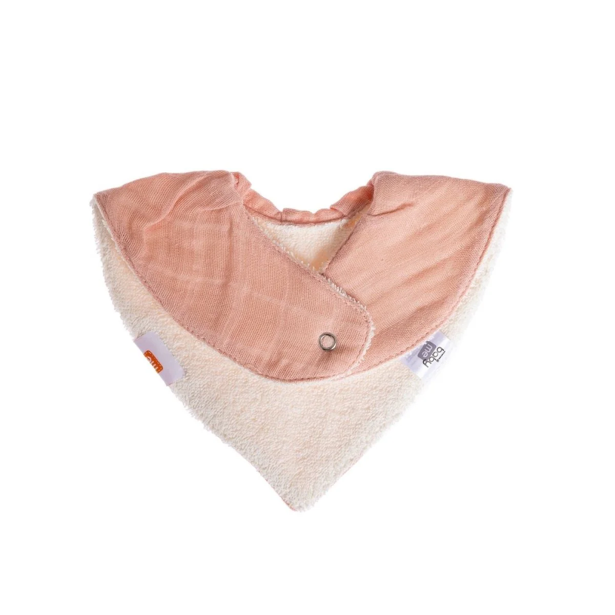 baby me Muslin Dribble Bib Blush - Image 4