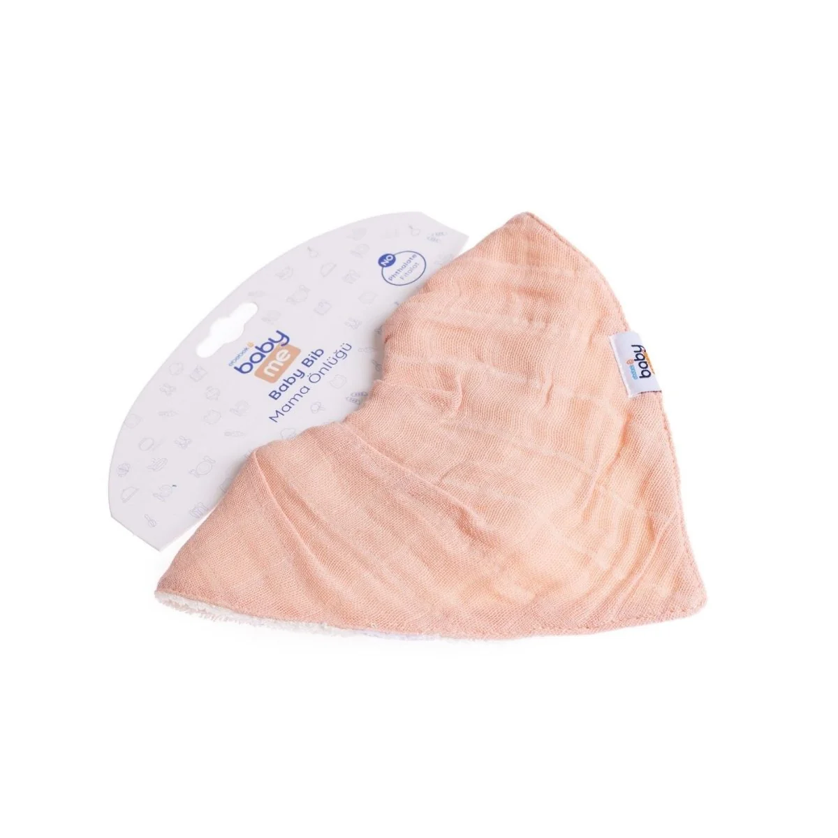 baby me Muslin Dribble Bib Blush - Image 5