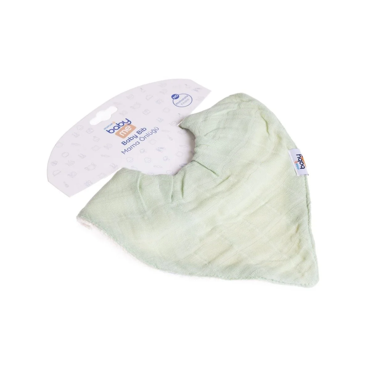 baby me Muslin Dribble Bib Green - Image 4