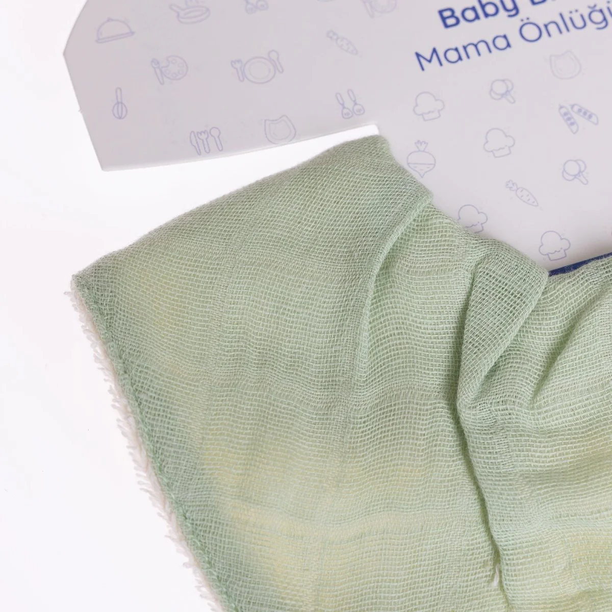 baby me Muslin Dribble Bib Green - Image 6