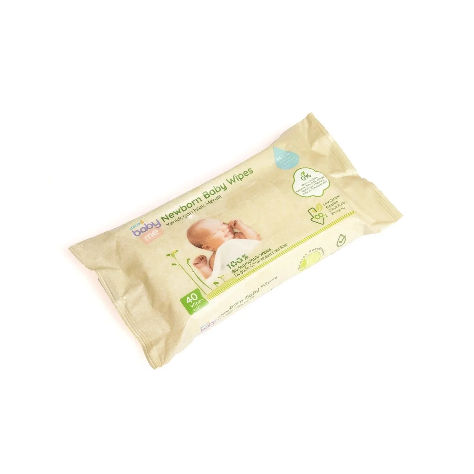 baby me Newborn Baby Biodegradable Wipes 3x40 pcs - Image 4