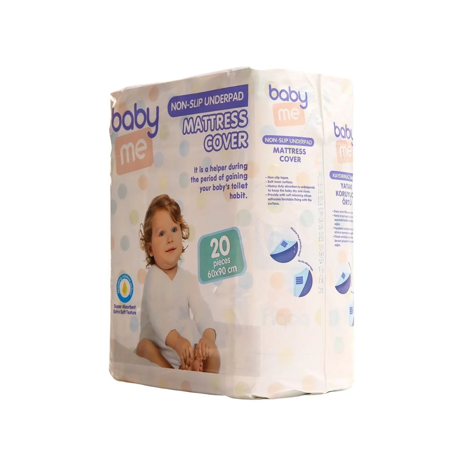 baby me Non-Slip Underpad Mattress Cover 60x90cm 20 pcs - Image 3