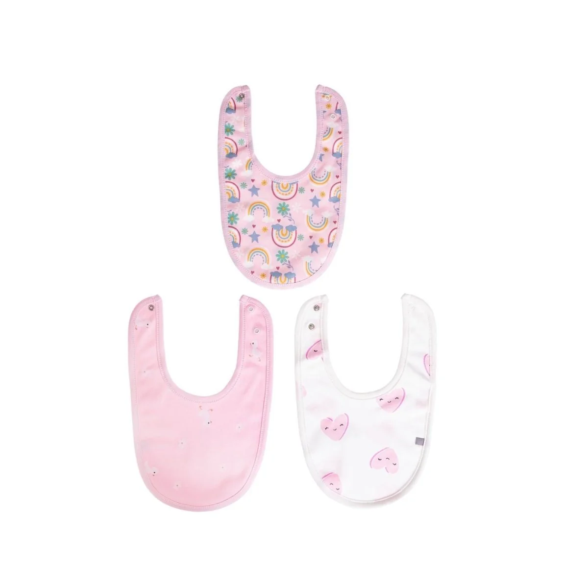 baby me Pink Baby Bib Pack of 3 - Image 2