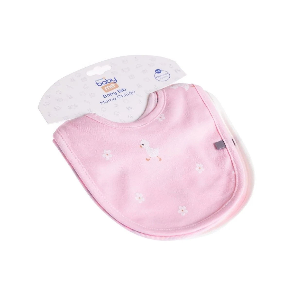 baby me Pink Baby Bib Pack of 3 - Image 4