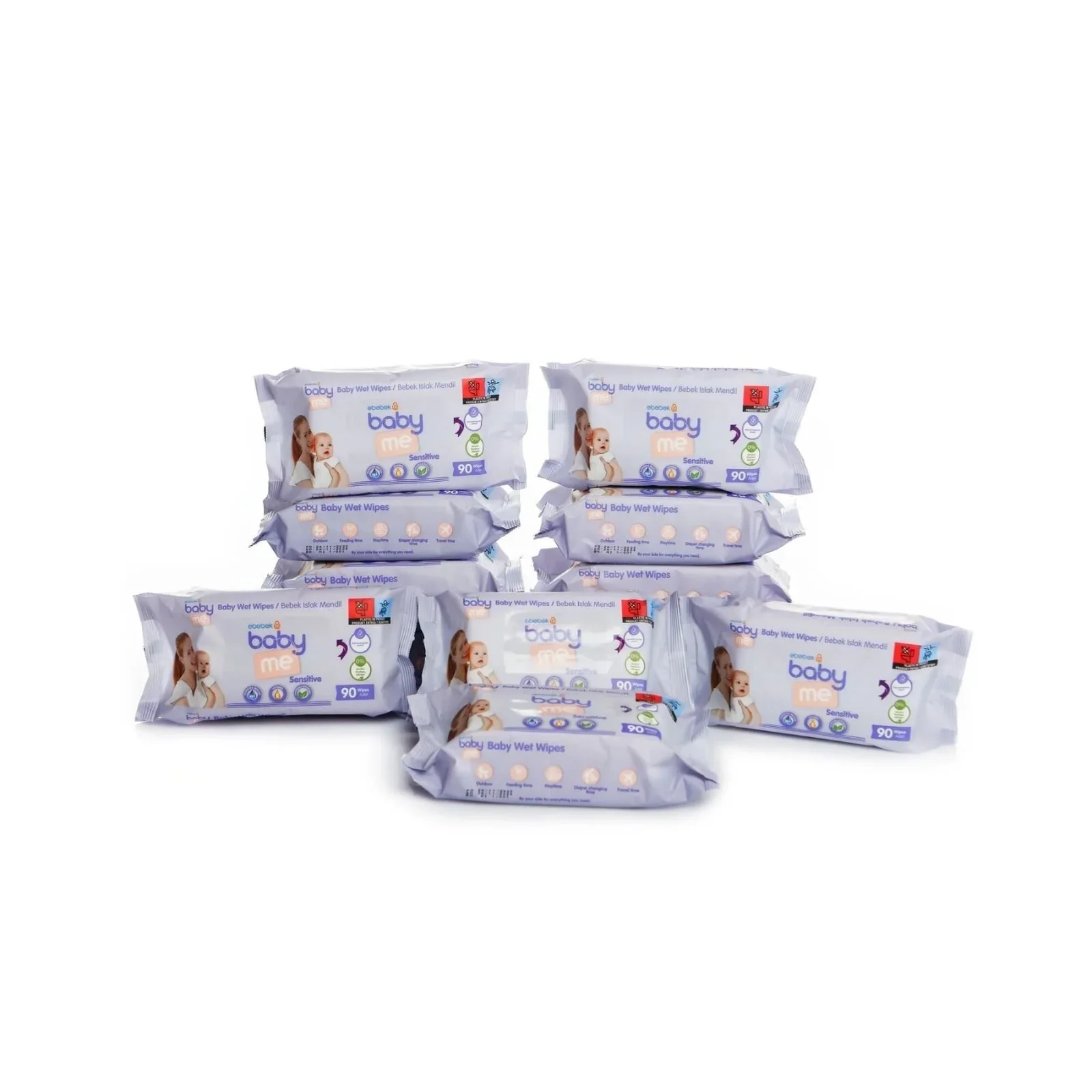 baby me Sensitive Baby Wipes 12x90 pcs - Image 2