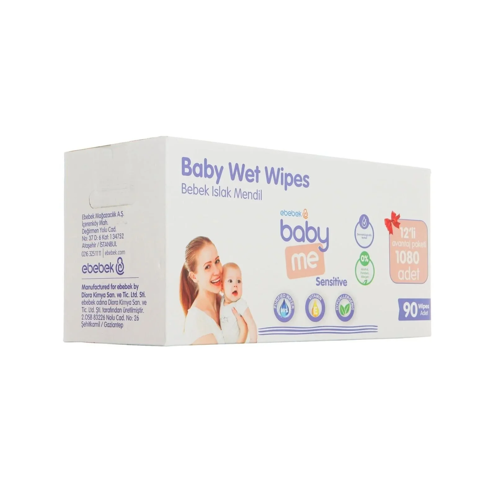 baby me Sensitive Baby Wipes 12x90 pcs - Image 4