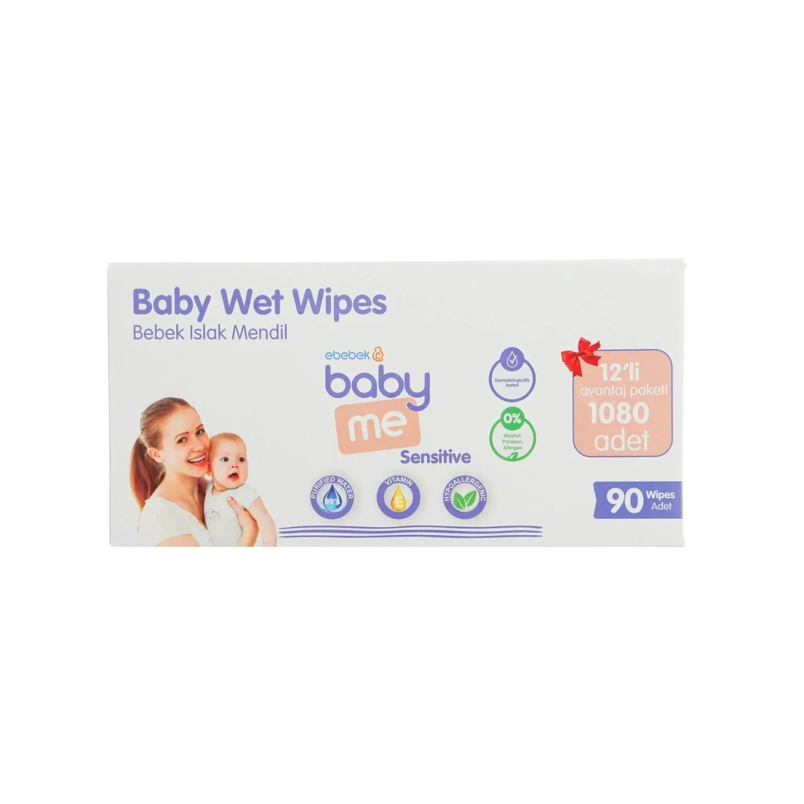 baby me Sensitive Baby Wipes 12x90 pcs - Image 5