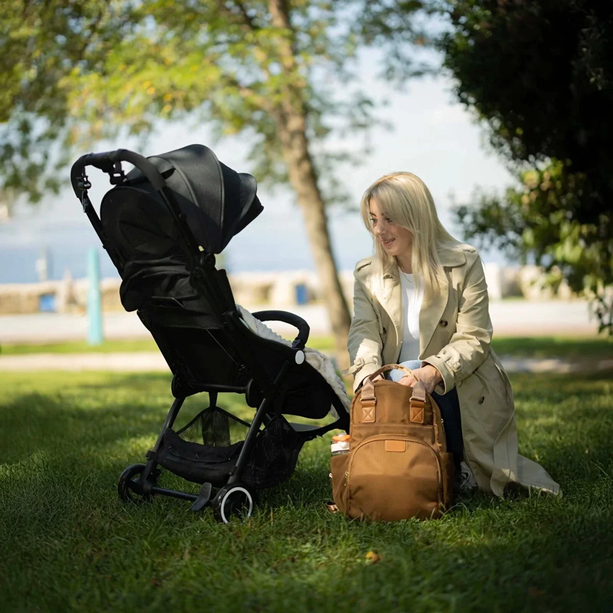 Baby Mom Organiser Backpack – Brown - Image 8