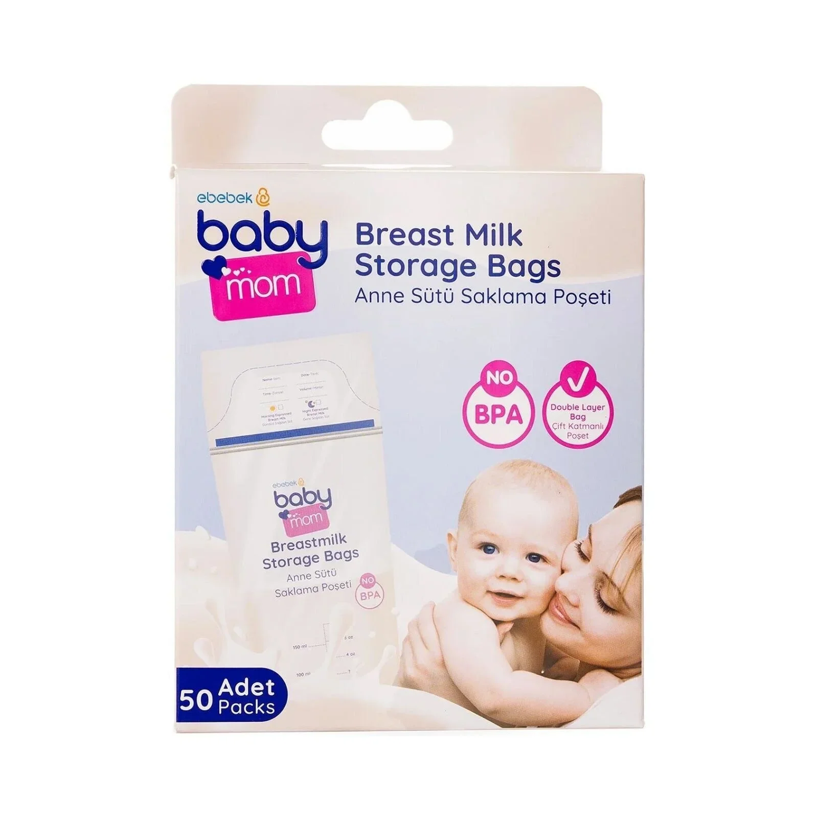 baby mom Breast Milk Storage Bag 50 pcs - Image 3