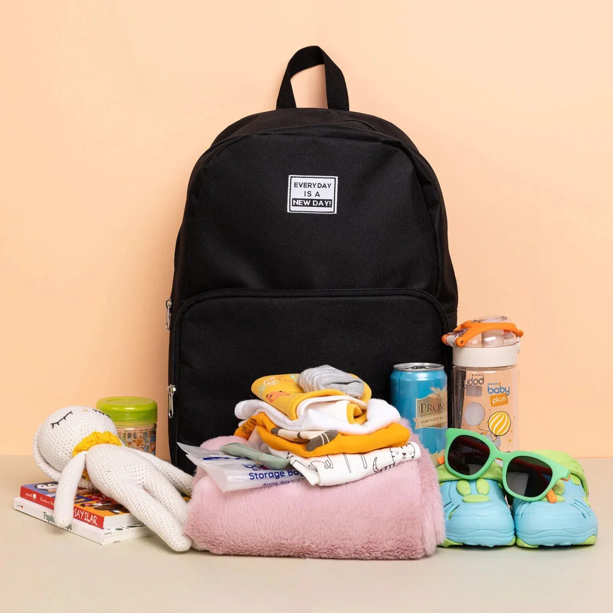 baby mom Everyday Baby Care Backpack - Black - Image 6