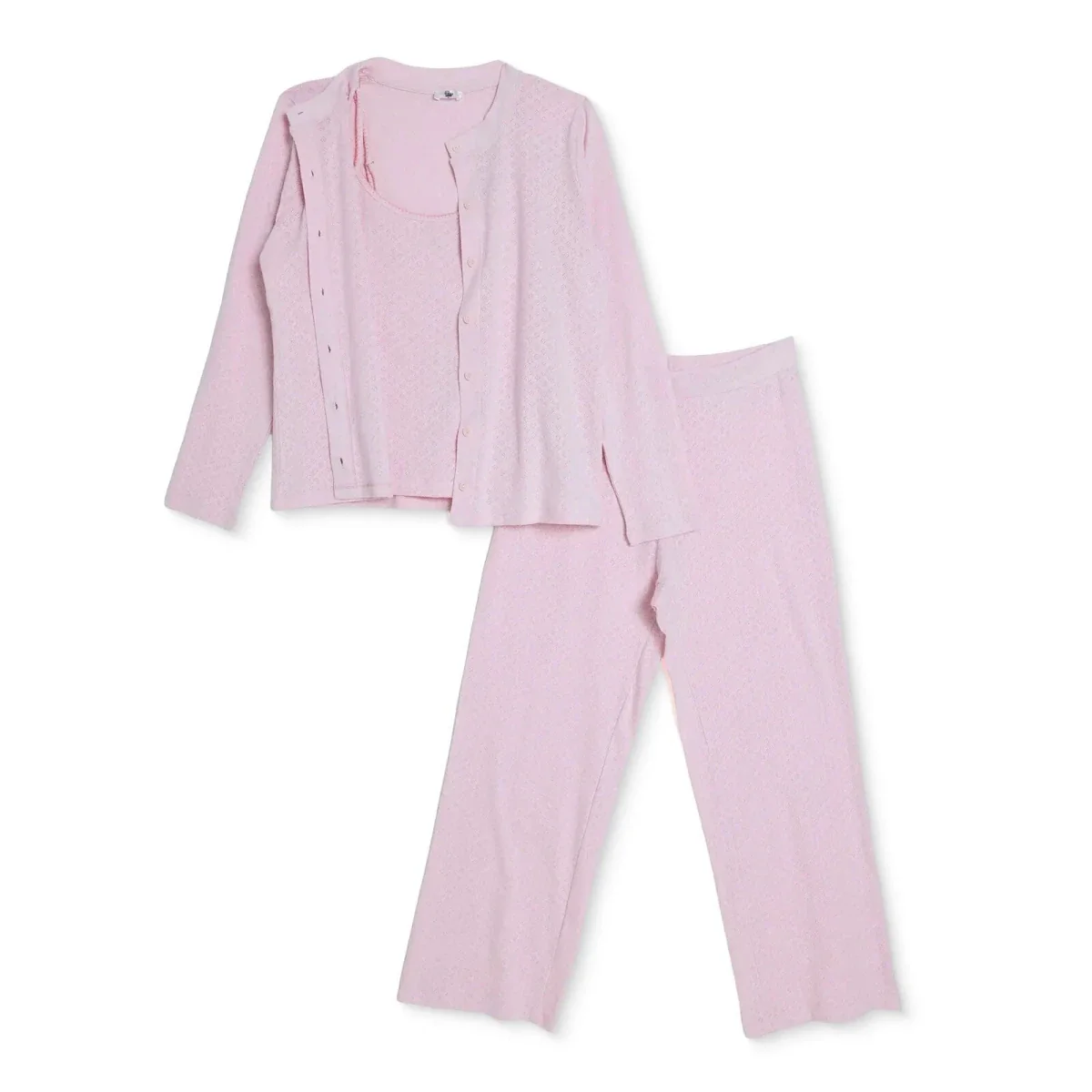 Baby Mom Pyjamas with Buttons - Pink - Image 2