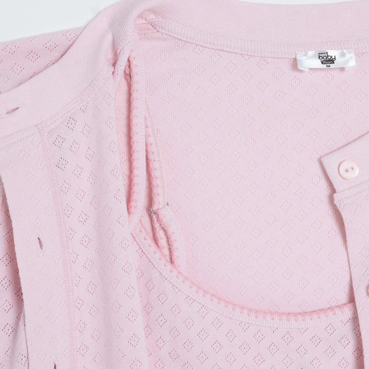 Baby Mom Pyjamas with Buttons - Pink - Image 5