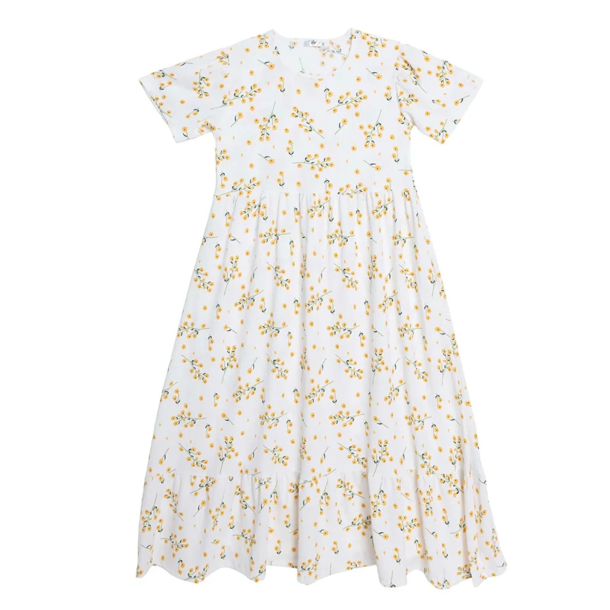 Baby Mom Maternity Dress Daisy Print - Ecru Printed - Image 2