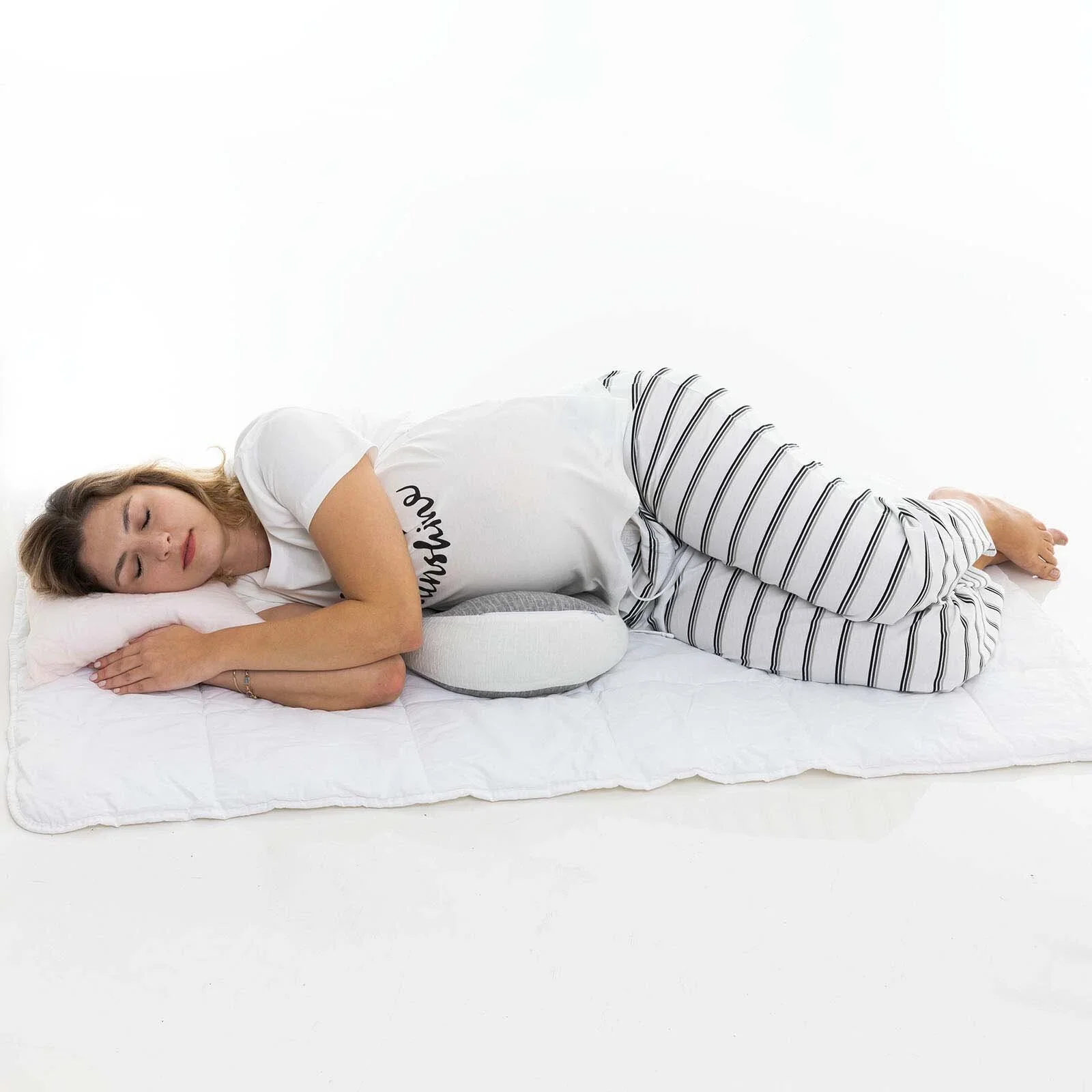 baby mom Multi-Functional Maternity Support Pillow - Grey - Image 10