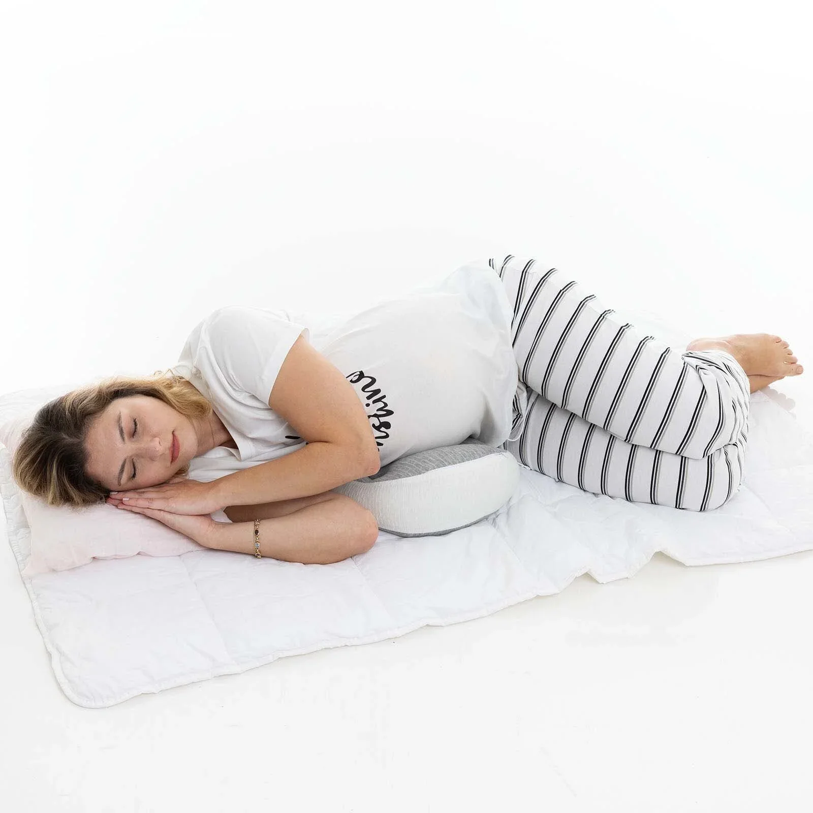 baby mom Multi-Functional Maternity Support Pillow - Grey - Image 3