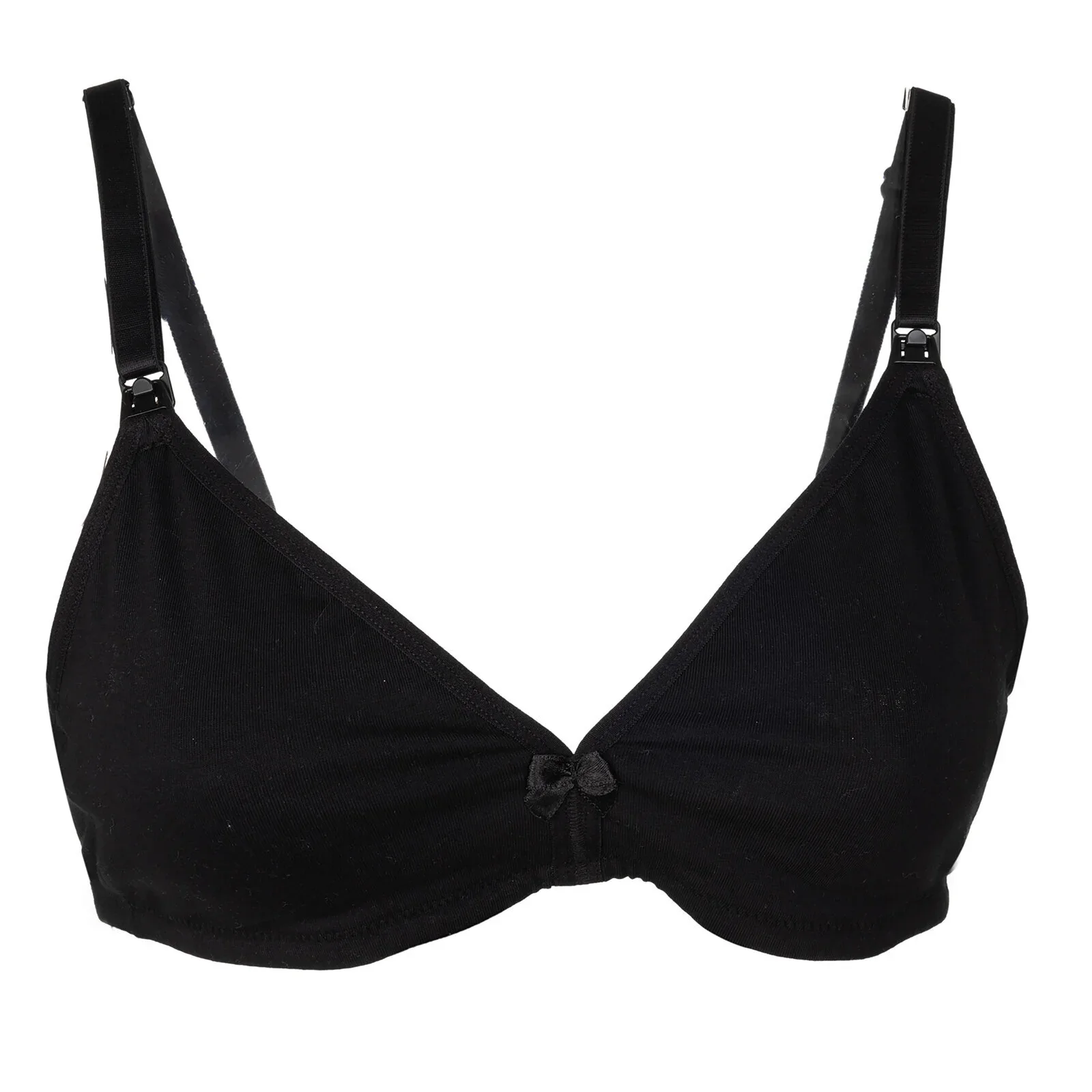 baby mom Non Padded Nursing Bra - Black - Image 4