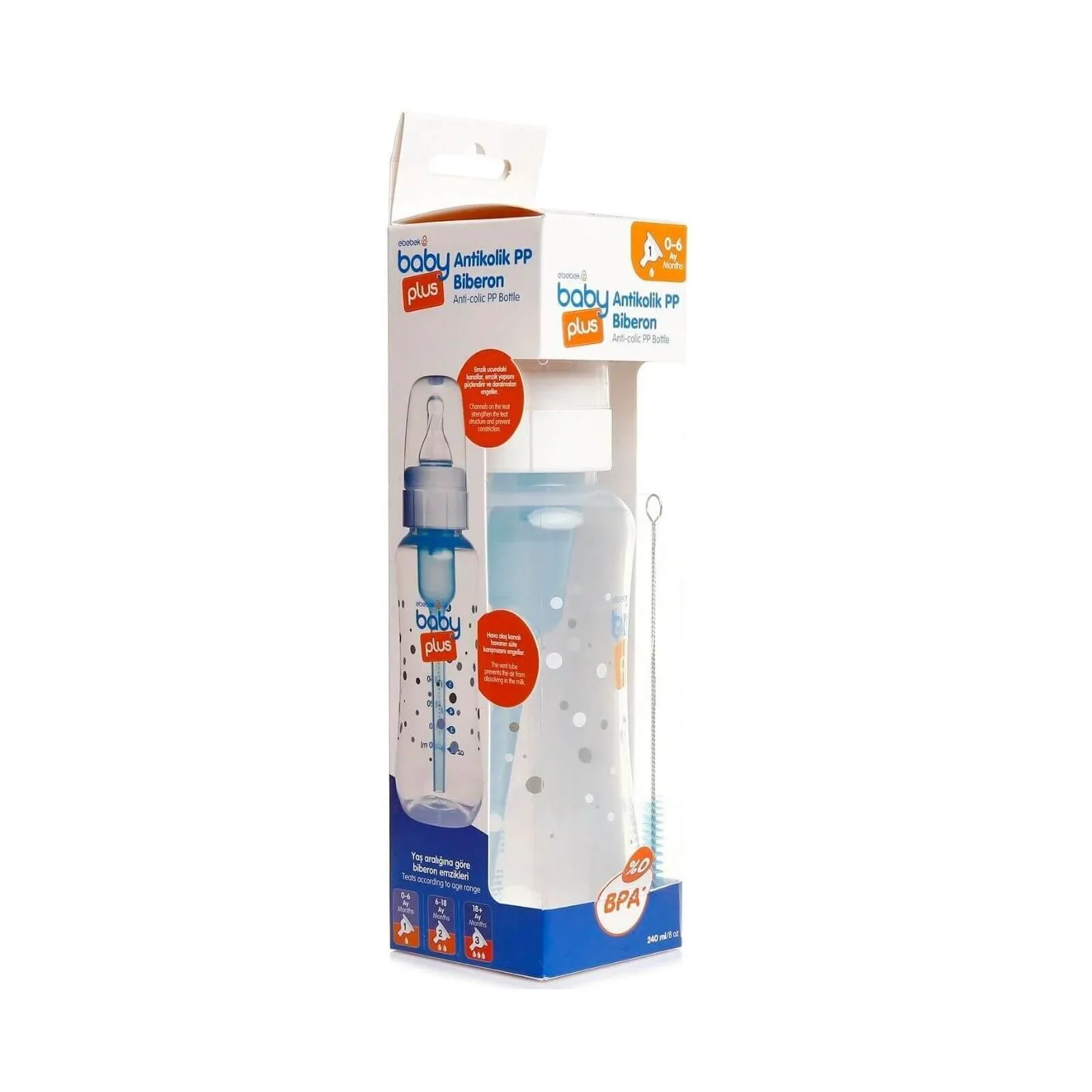 baby plus Anti Colic PP Bottle 240ml - Image 4