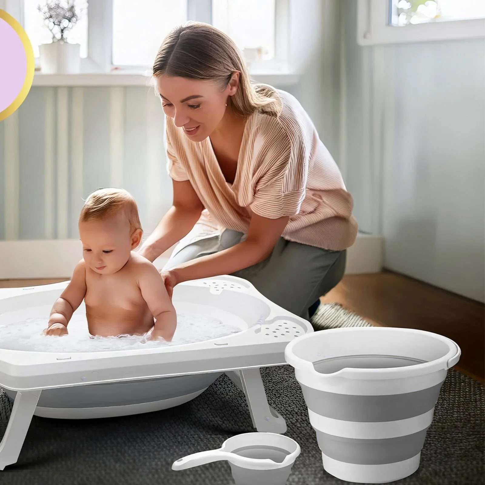 baby plus Foldable Bathtub Set 3 Pcs - Image 6