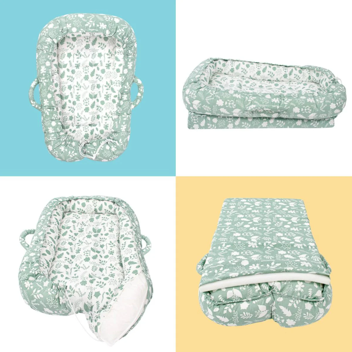 baby plus Mother Side Baby Reflux Bed - Green - Image 10