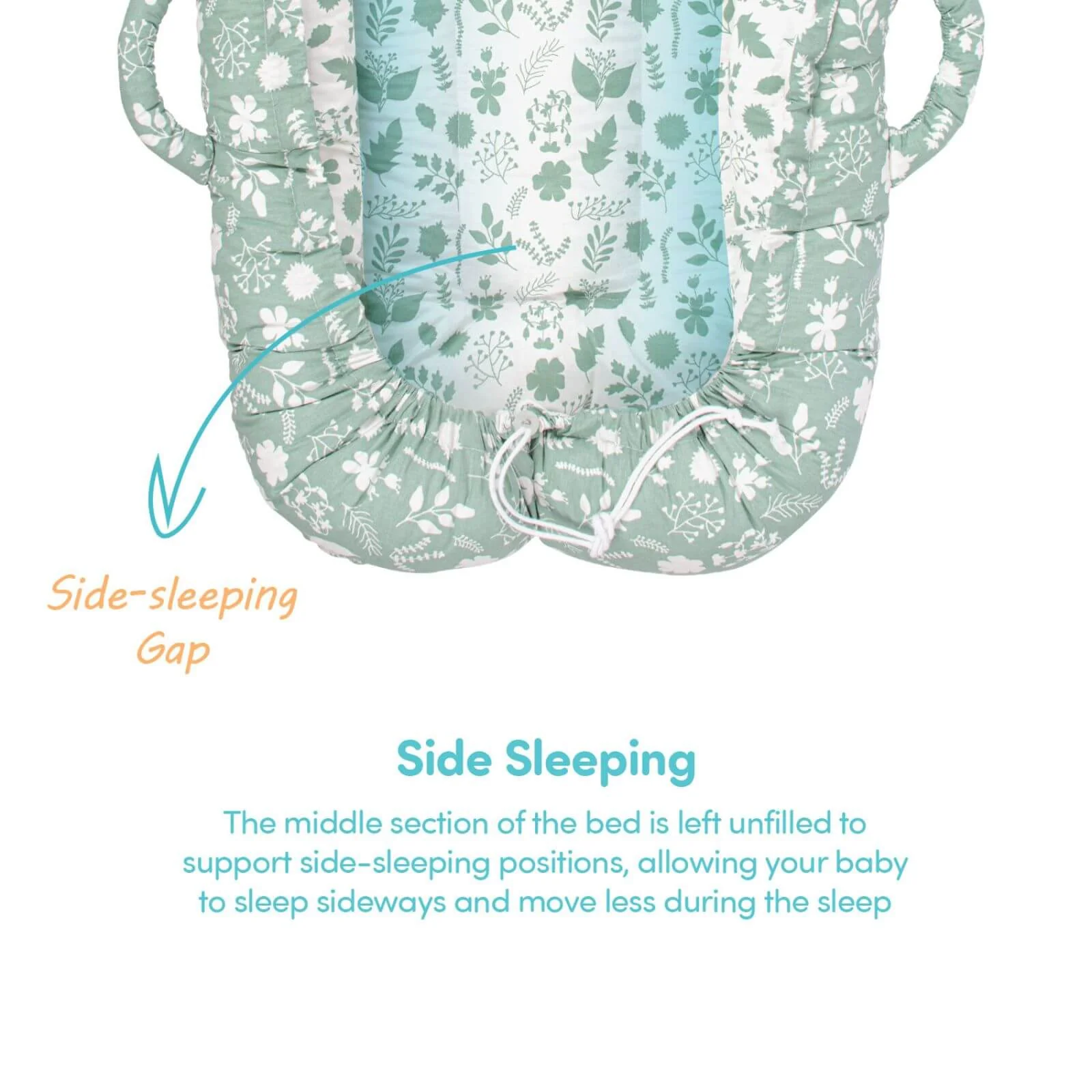 baby plus Mother Side Baby Reflux Bed - Green - Image 6