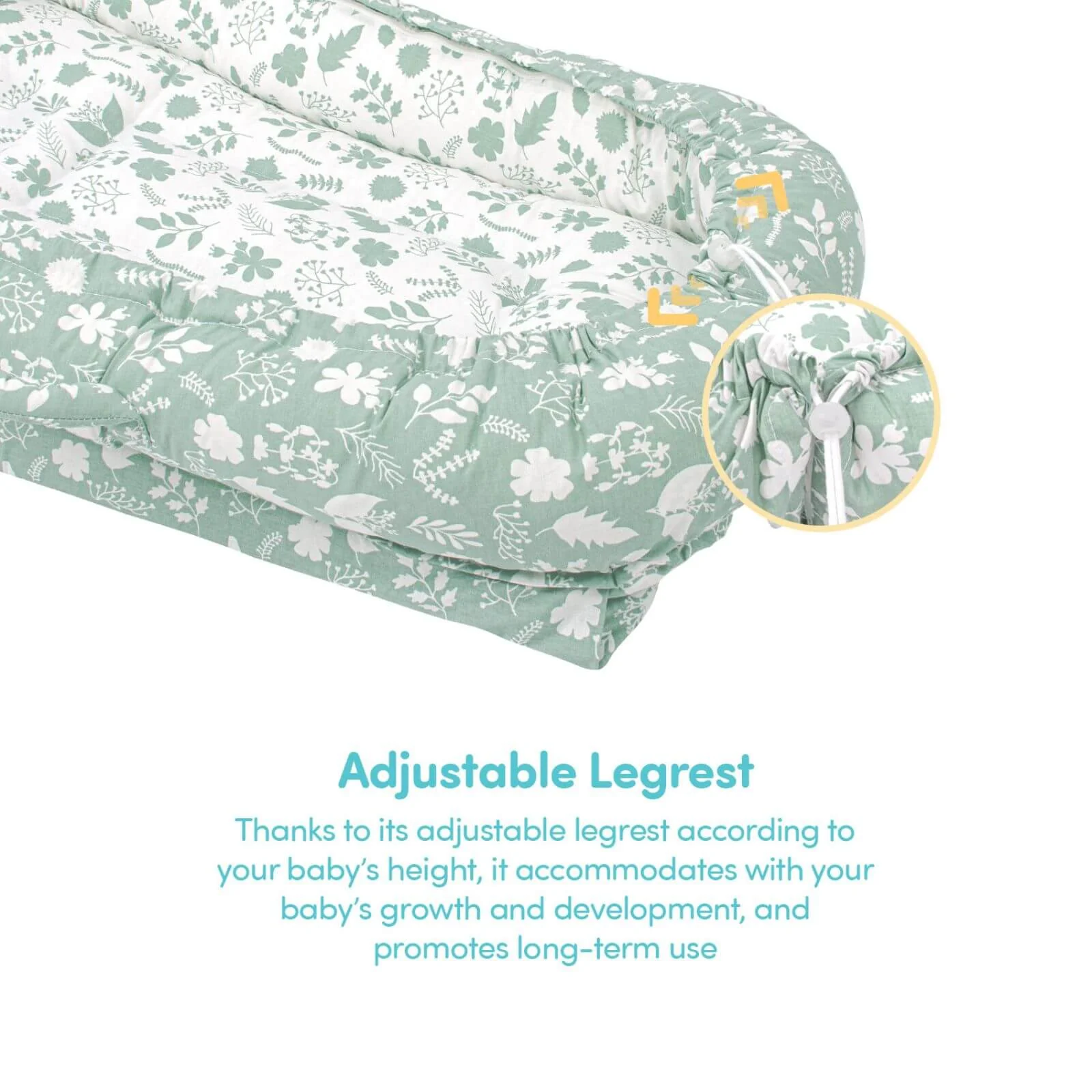 baby plus Mother Side Baby Reflux Bed - Green - Image 7