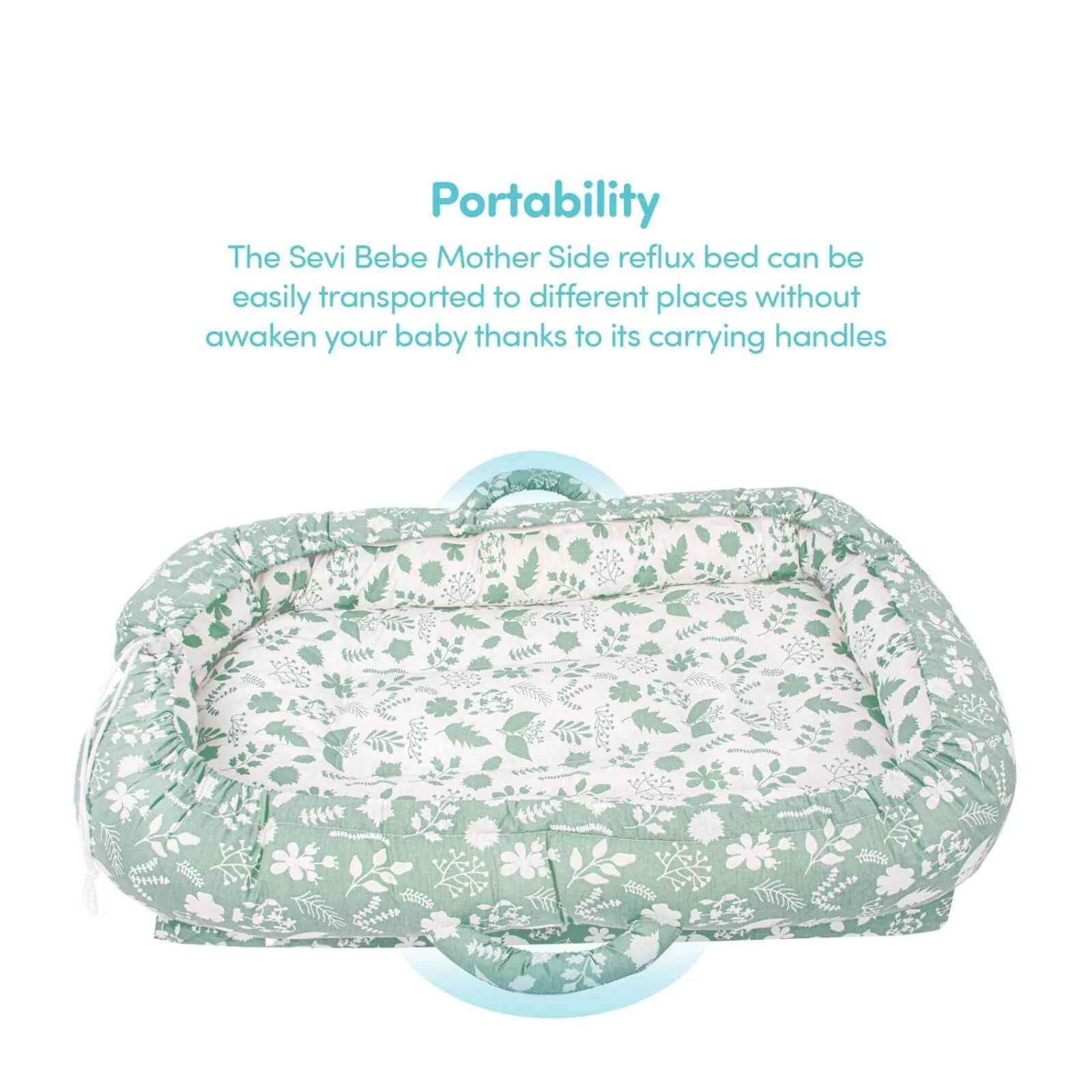 baby plus Mother Side Baby Reflux Bed - Green - Image 8