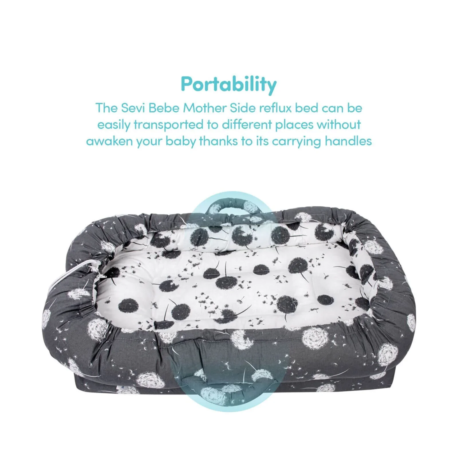 baby plus Mother Side Baby Reflux Bed Dandelion - Image 8