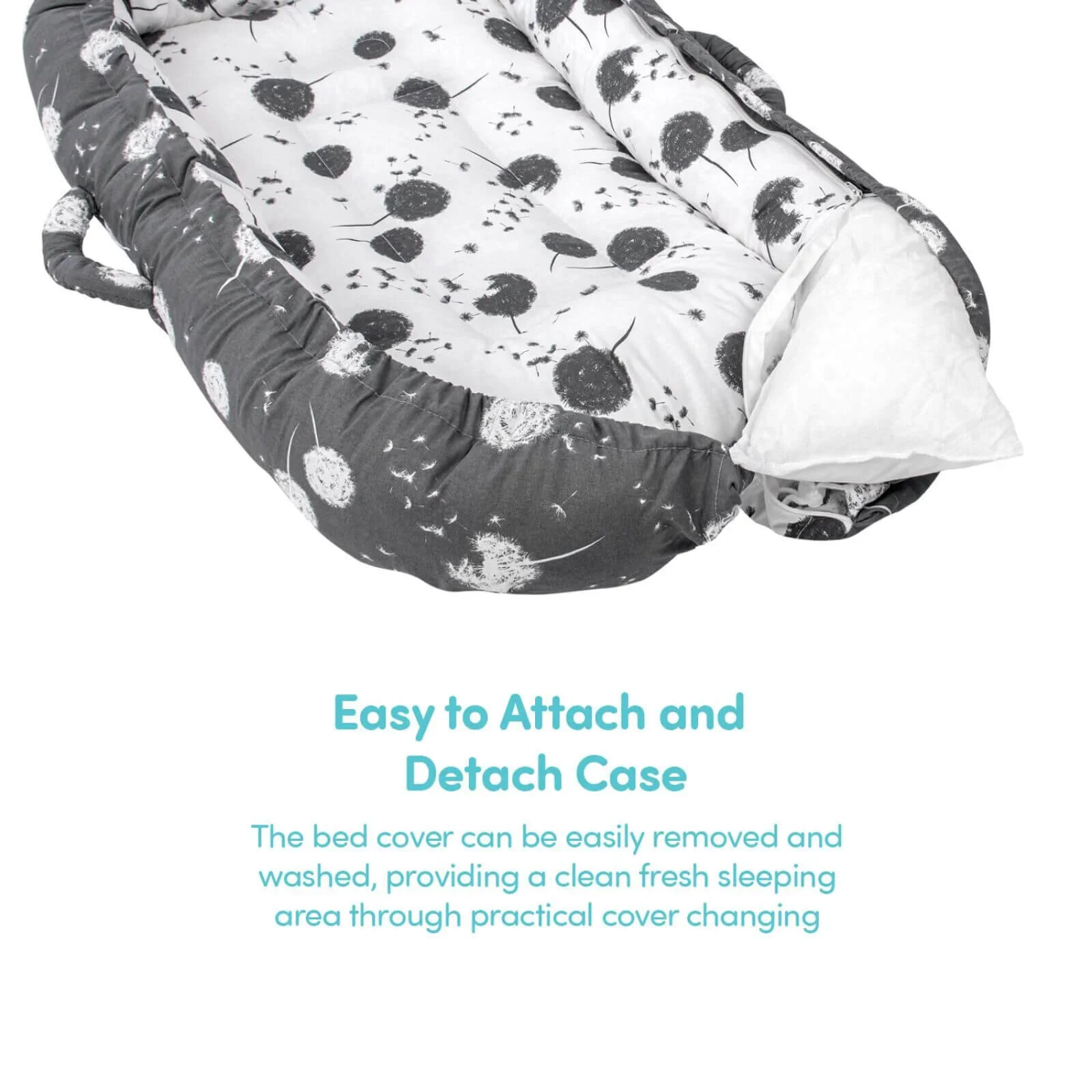 baby plus Mother Side Baby Reflux Bed Dandelion - Image 9