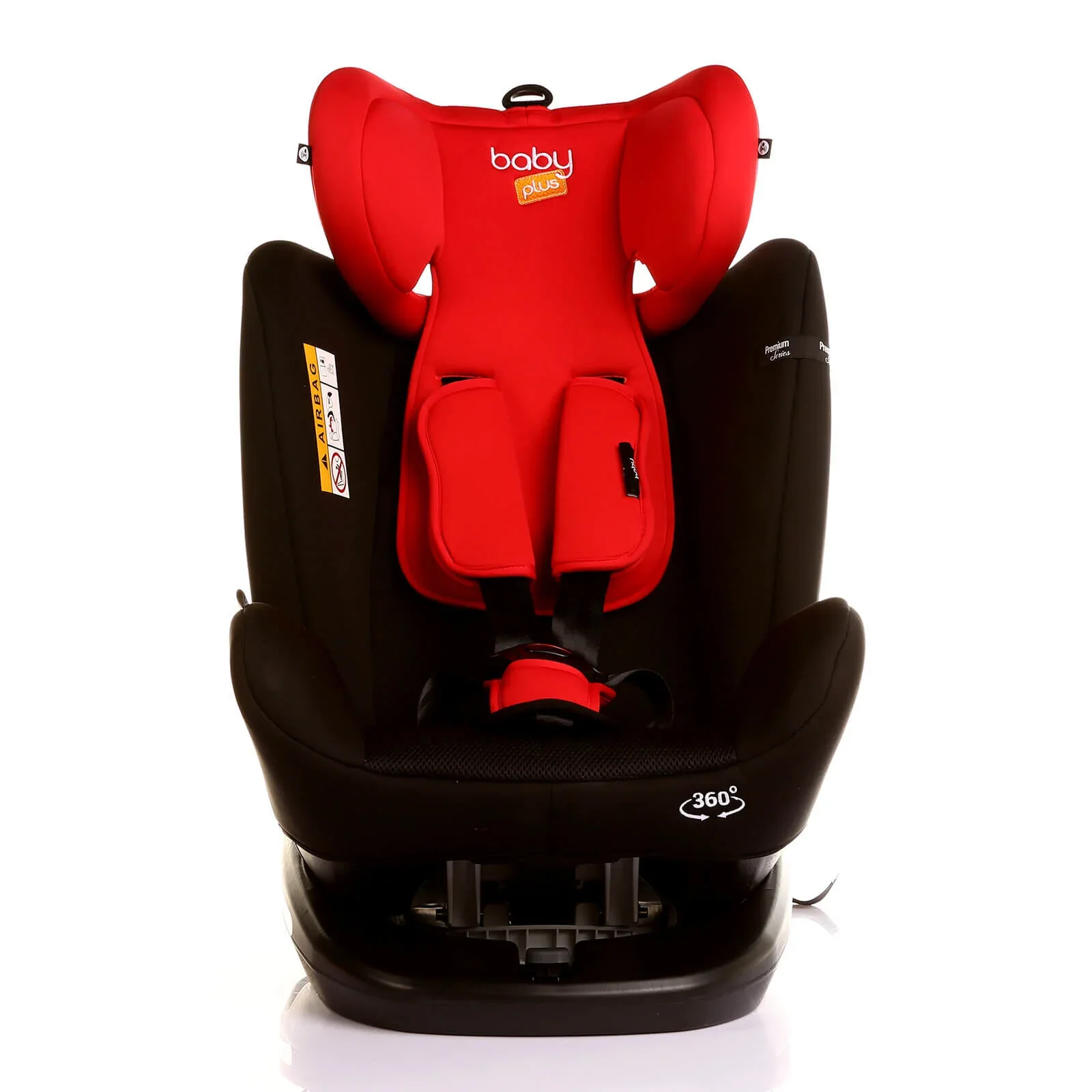 baby plus Orbitfix Group 0+/1/2/3 (Birth to 12 Years) Car Seat - Black Red - Image 23