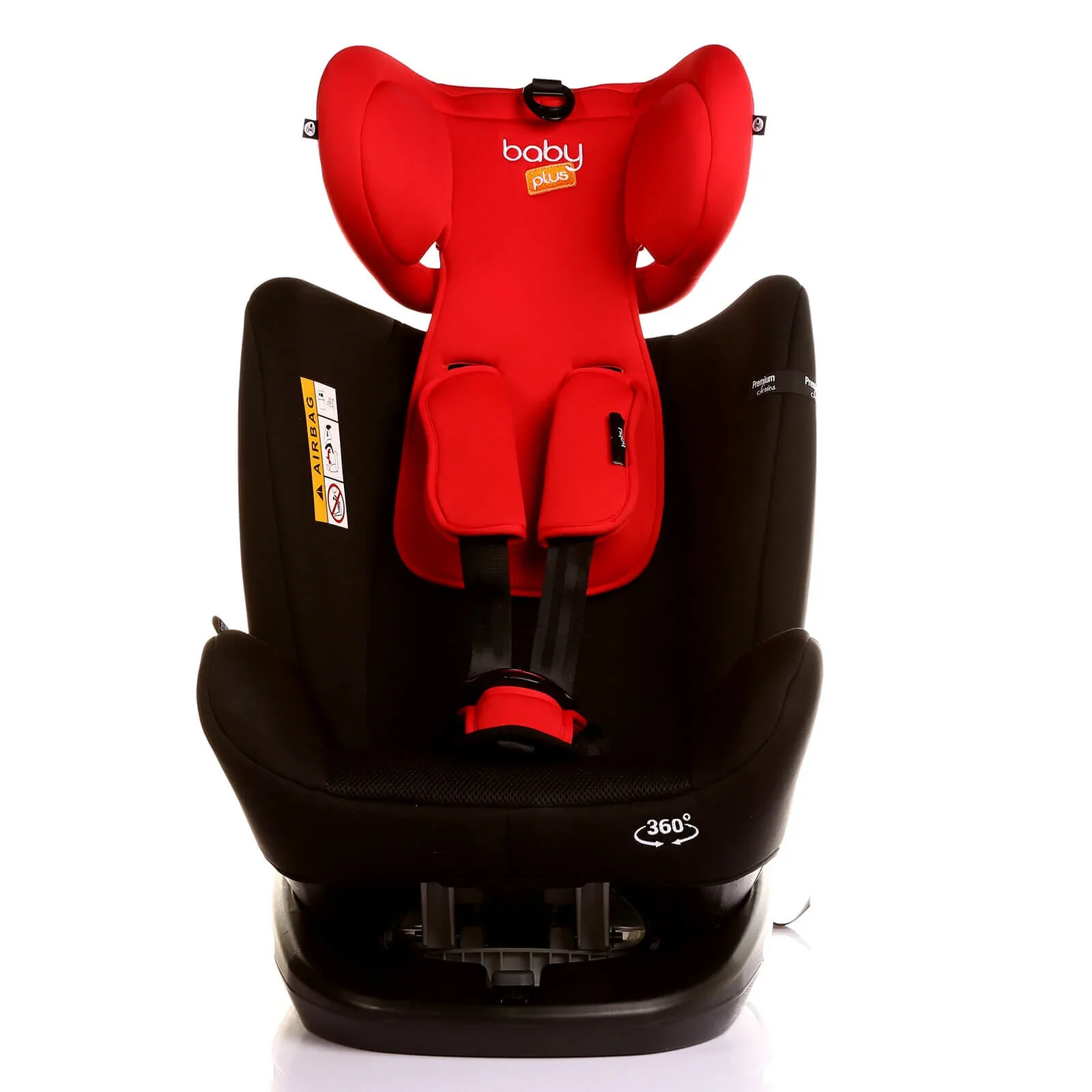 baby plus Orbitfix Group 0+/1/2/3 (Birth to 12 Years) Car Seat - Black Red - Image 24