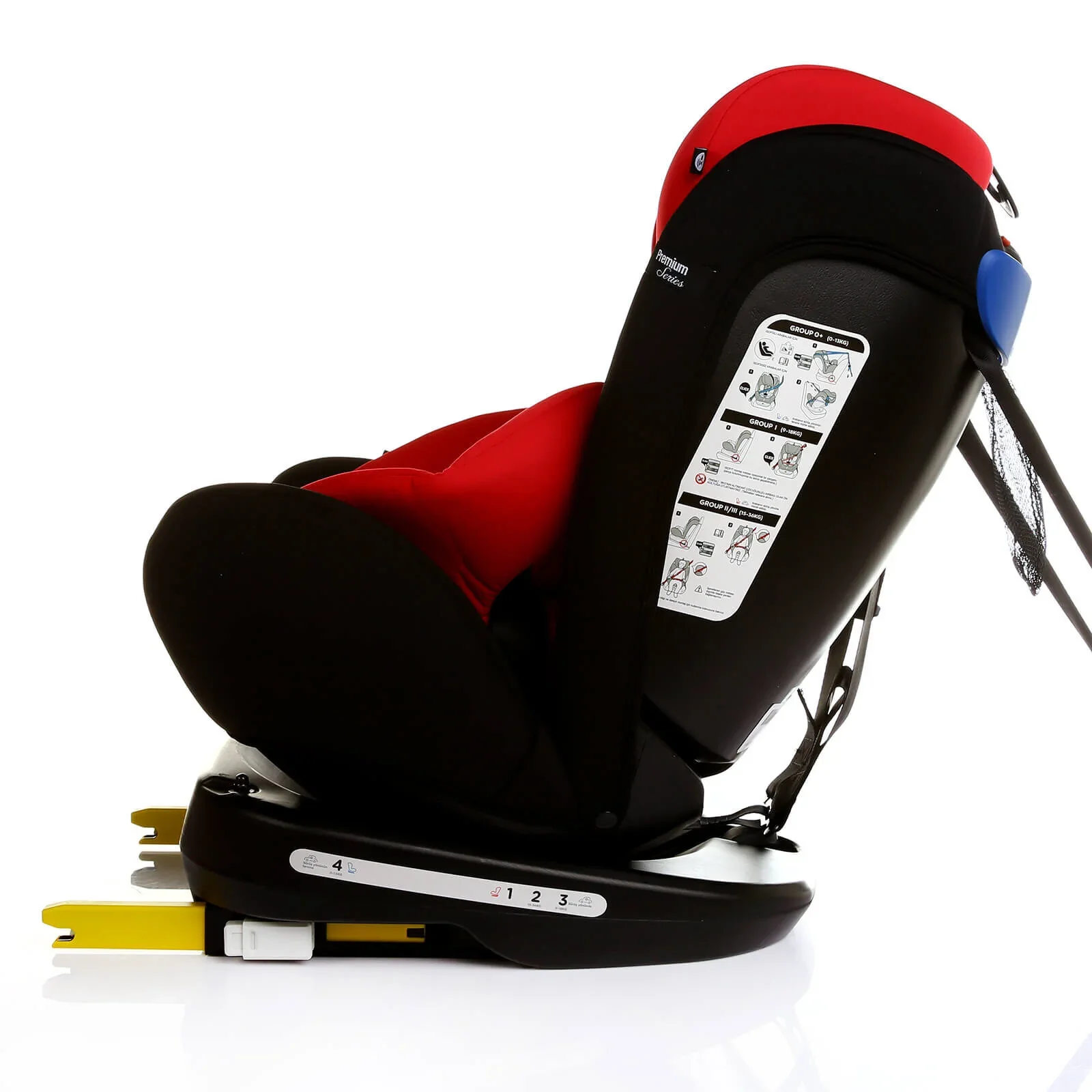 baby plus Orbitfix Group 0+/1/2/3 (Birth to 12 Years) Car Seat - Black Red - Image 6