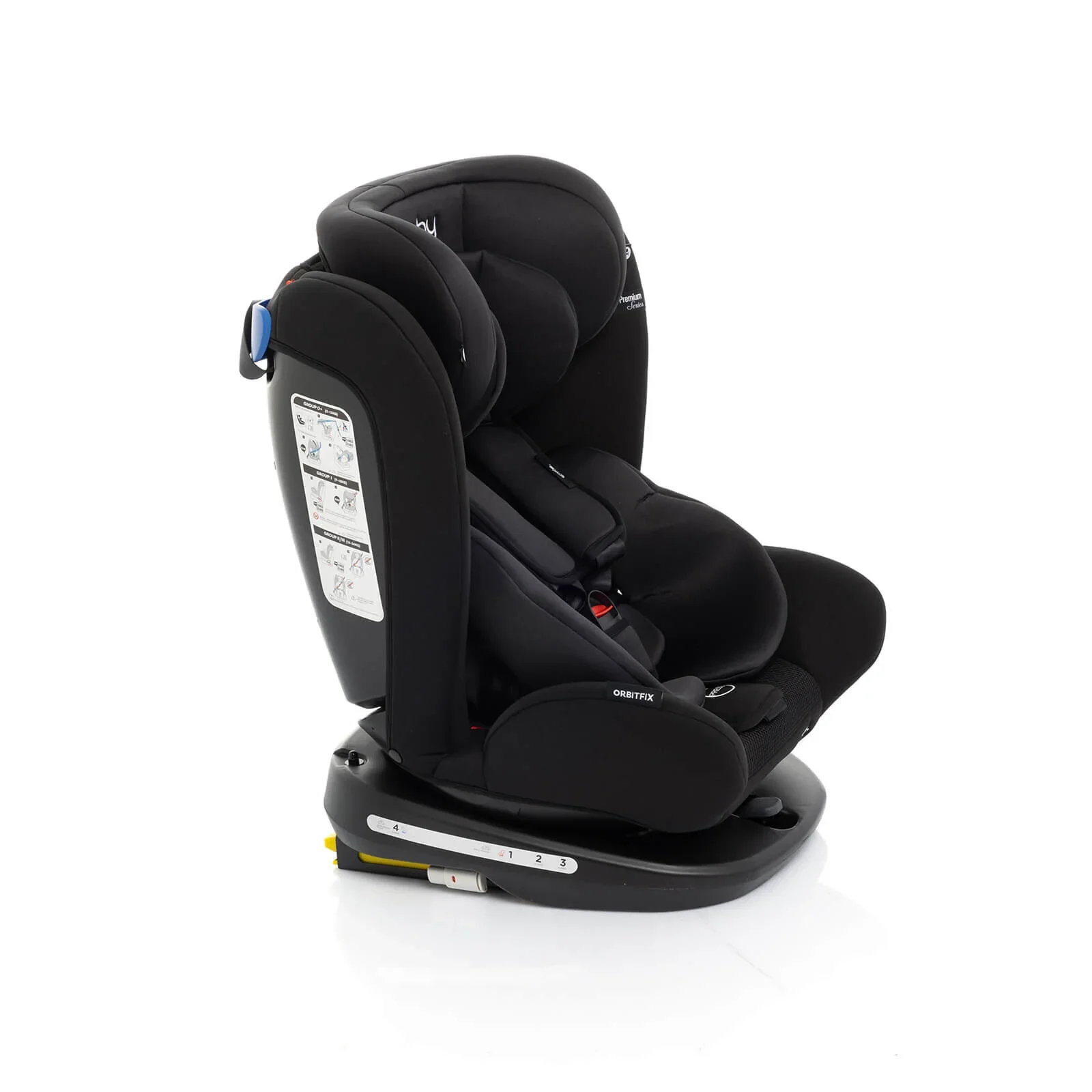 baby plus Orbitfix Group 0+/1/2/3 (Birth to 12 Years) Car Seat - Black - Image 2