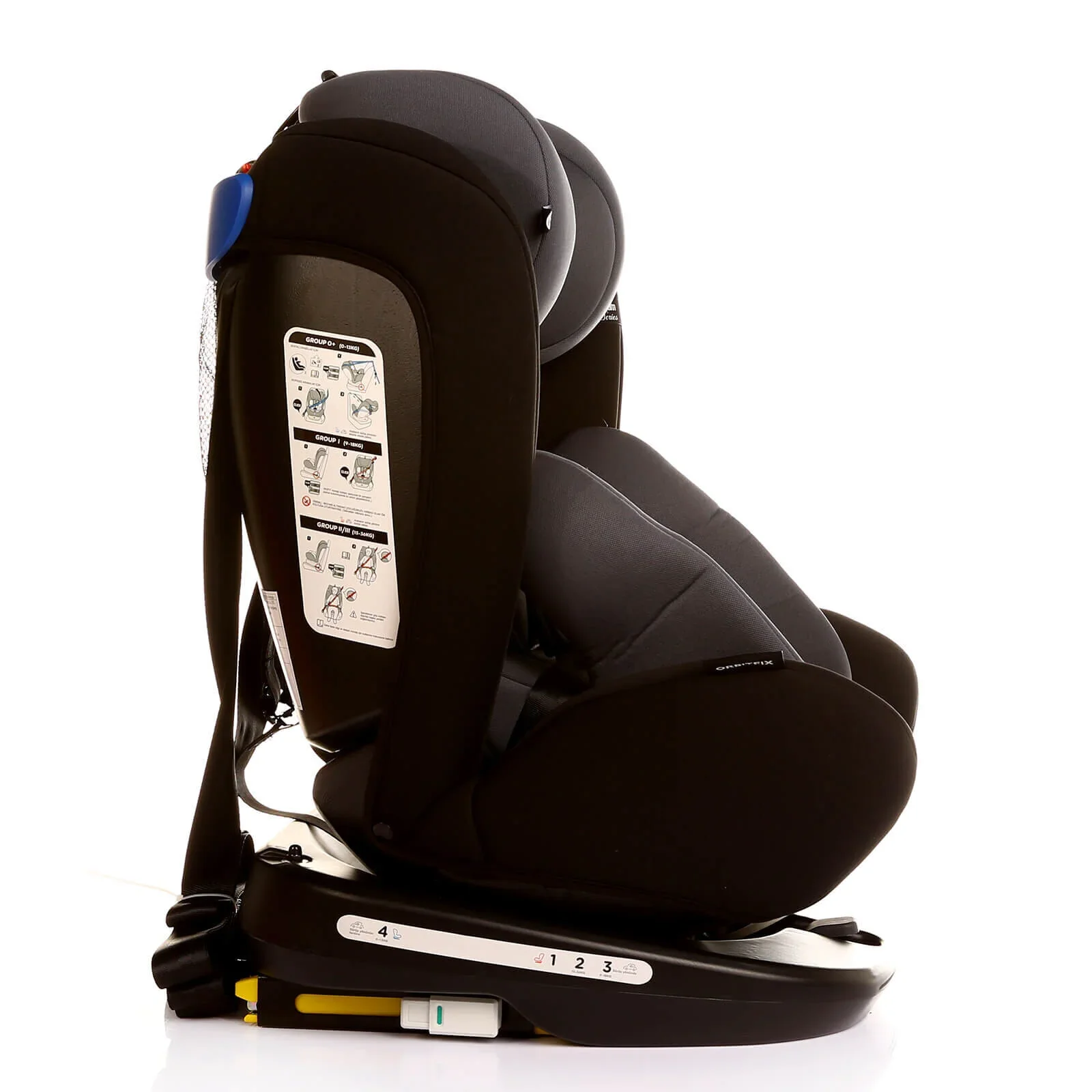 baby plus Orbitfix Group 0+/1/2/3 (Birth to 12 Years) Car Seat - Black Grey - Image 2