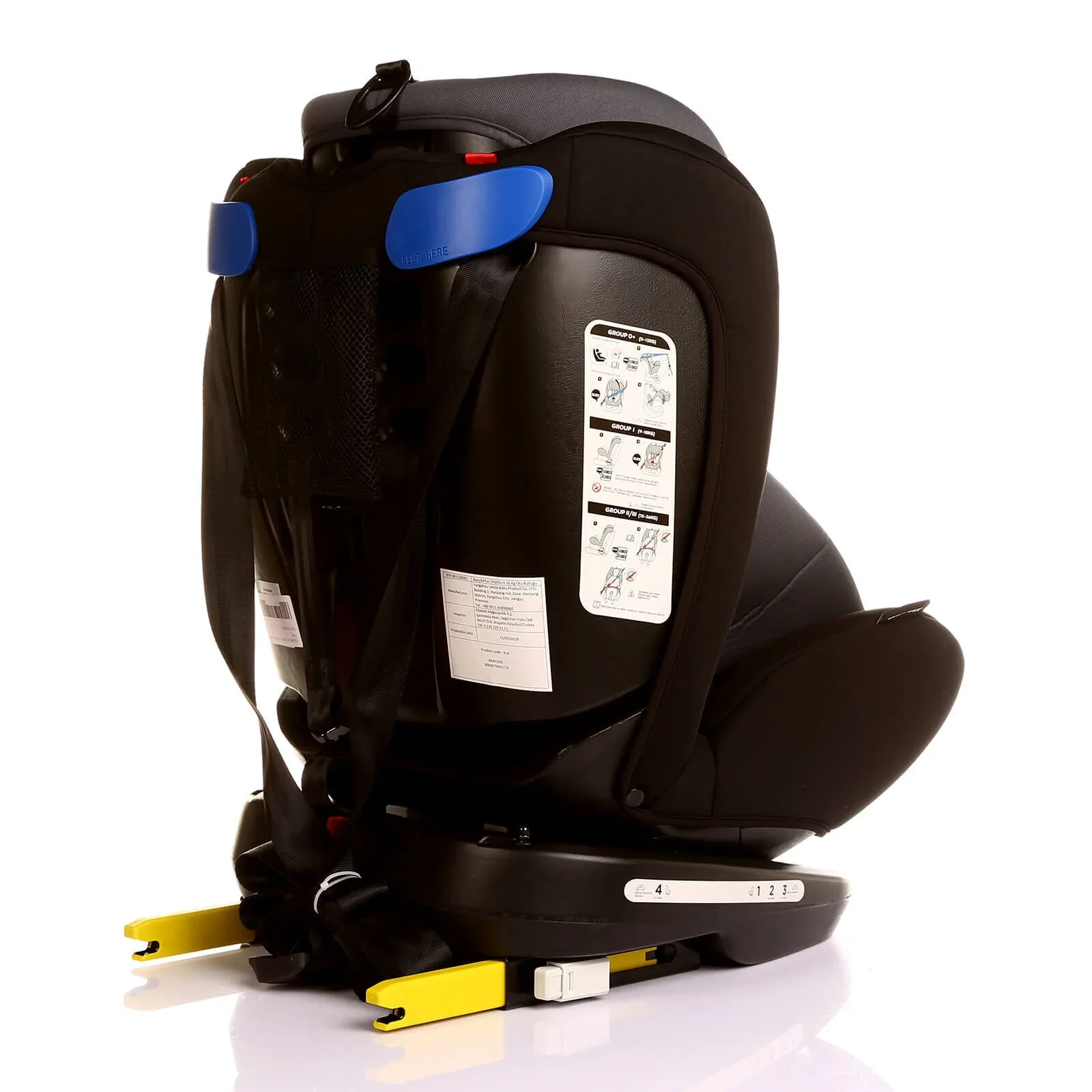 baby plus Orbitfix Group 0+/1/2/3 (Birth to 12 Years) Car Seat - Black Grey - Image 3