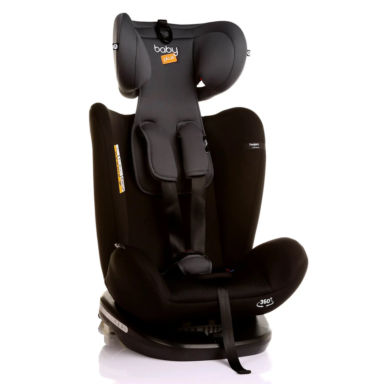 baby plus Orbitfix Group 0+/1/2/3 (Birth to 12 Years) Car Seat - Black Grey - Image 7