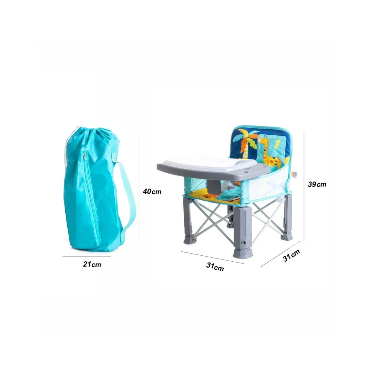 baby plus Picnic Booster Highchair - My friend Giraffe - Image 9