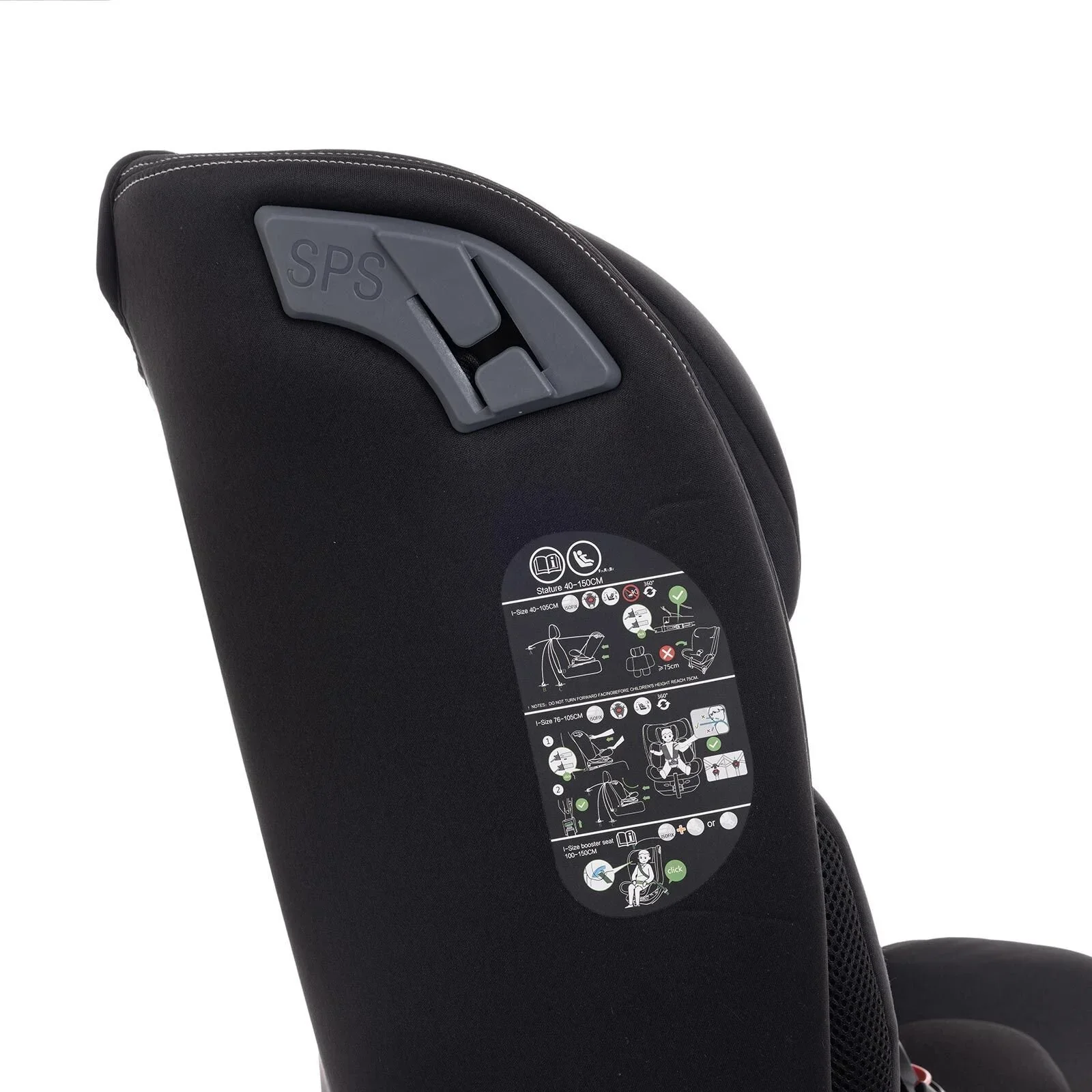 baby plus Pixi i-Size Group 0+/1/2/3 (Birth to 12 Years) Car Seat - Black - Image 26
