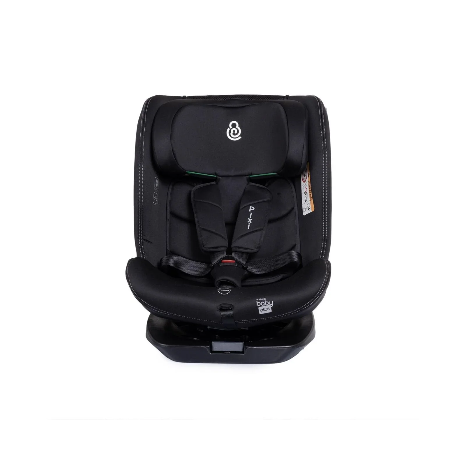 baby plus Pixi i-Size Group 0+/1/2/3 (Birth to 12 Years) Car Seat - Black - Image 33