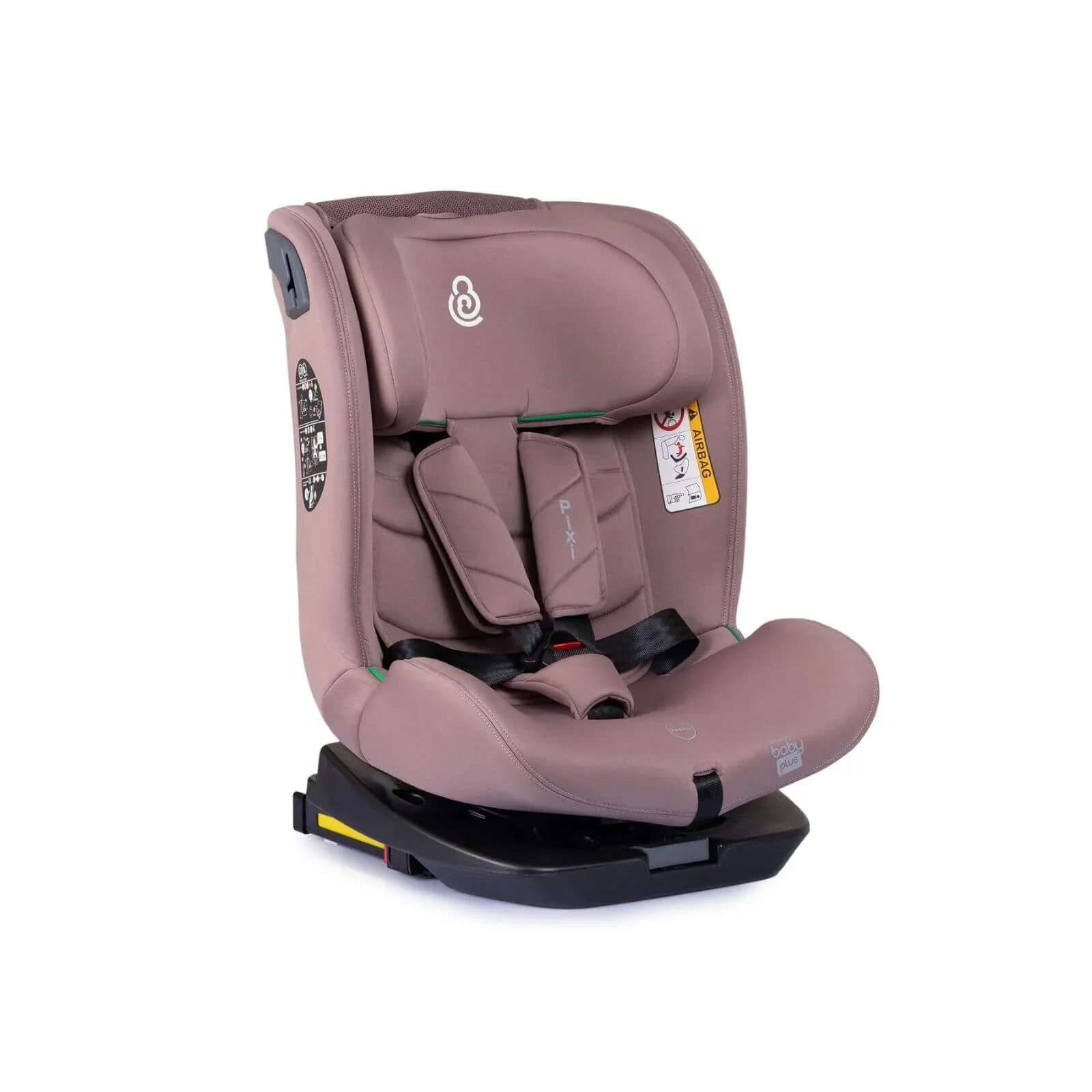 baby plus Pixi i-Size Group 0+/1/2/3 (Birth to 12 Years) Car Seat - Pink - Image 13