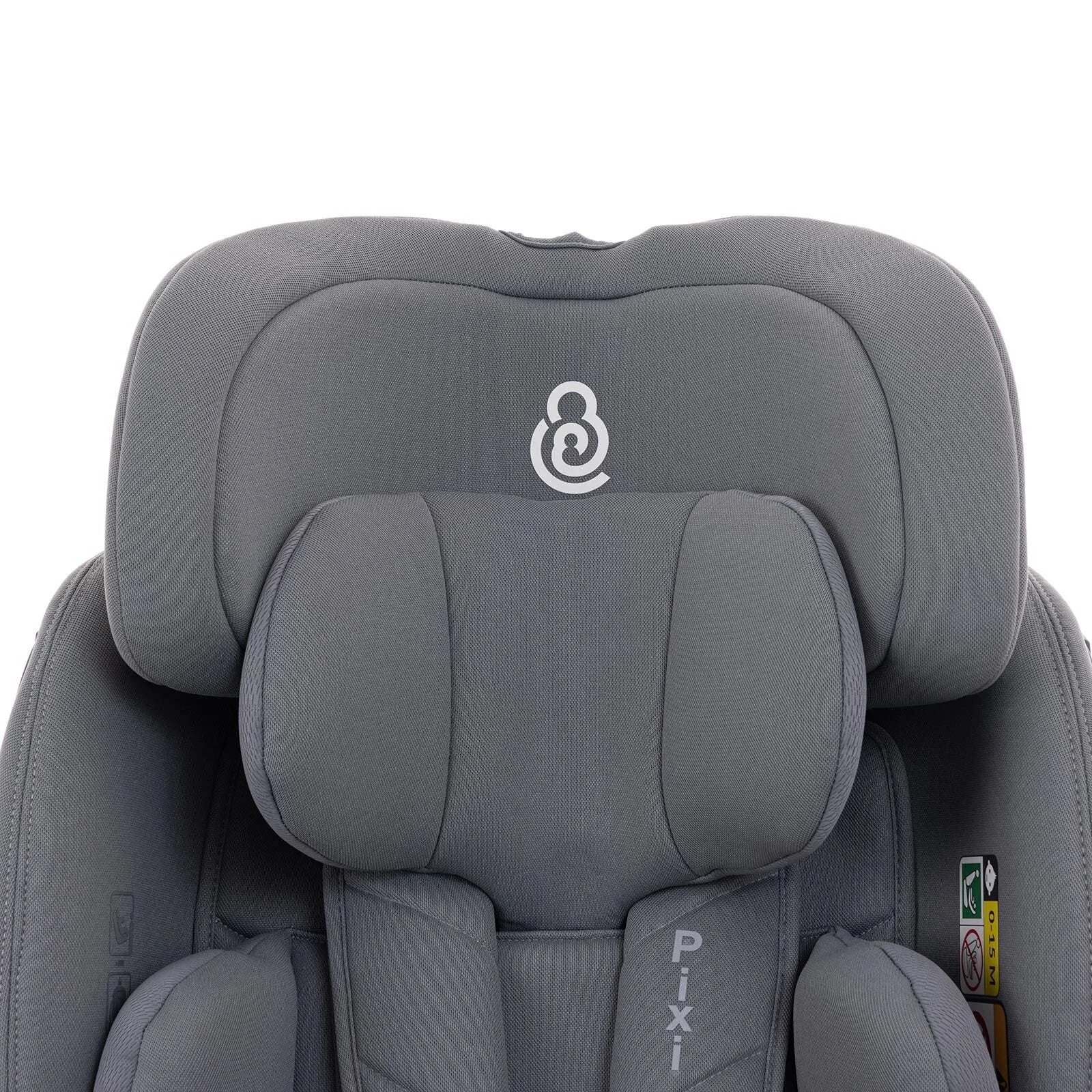 baby plus Pixi i-Size Group 0+/1/2/3 (Birth to 12 Years) Car Seat - Grey - Image 23