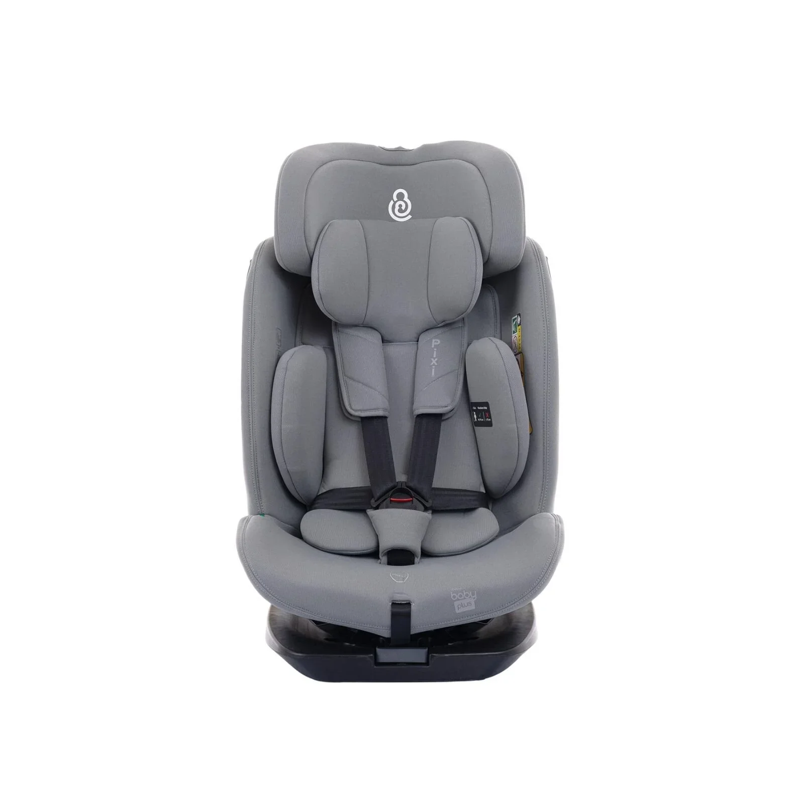 baby plus Pixi i-Size Group 0+/1/2/3 (Birth to 12 Years) Car Seat - Grey - Image 6