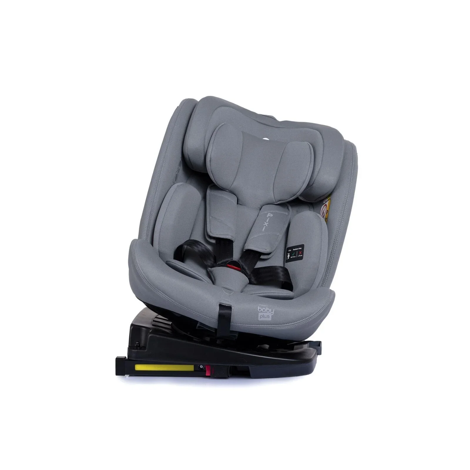 baby plus Pixi i-Size Group 0+/1/2/3 (Birth to 12 Years) Car Seat - Grey - Image 7