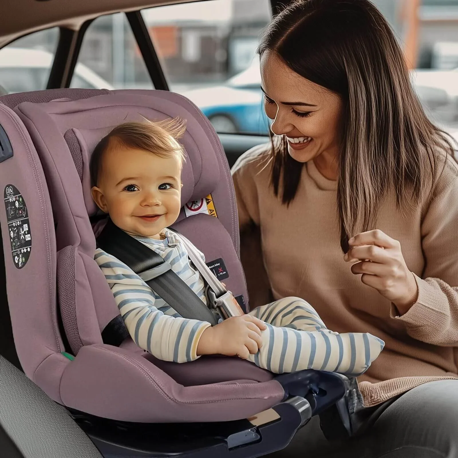 baby plus Pixi i-Size Group 0+/1/2/3 (Birth to 12 Years) Car Seat - Pink - Image 31